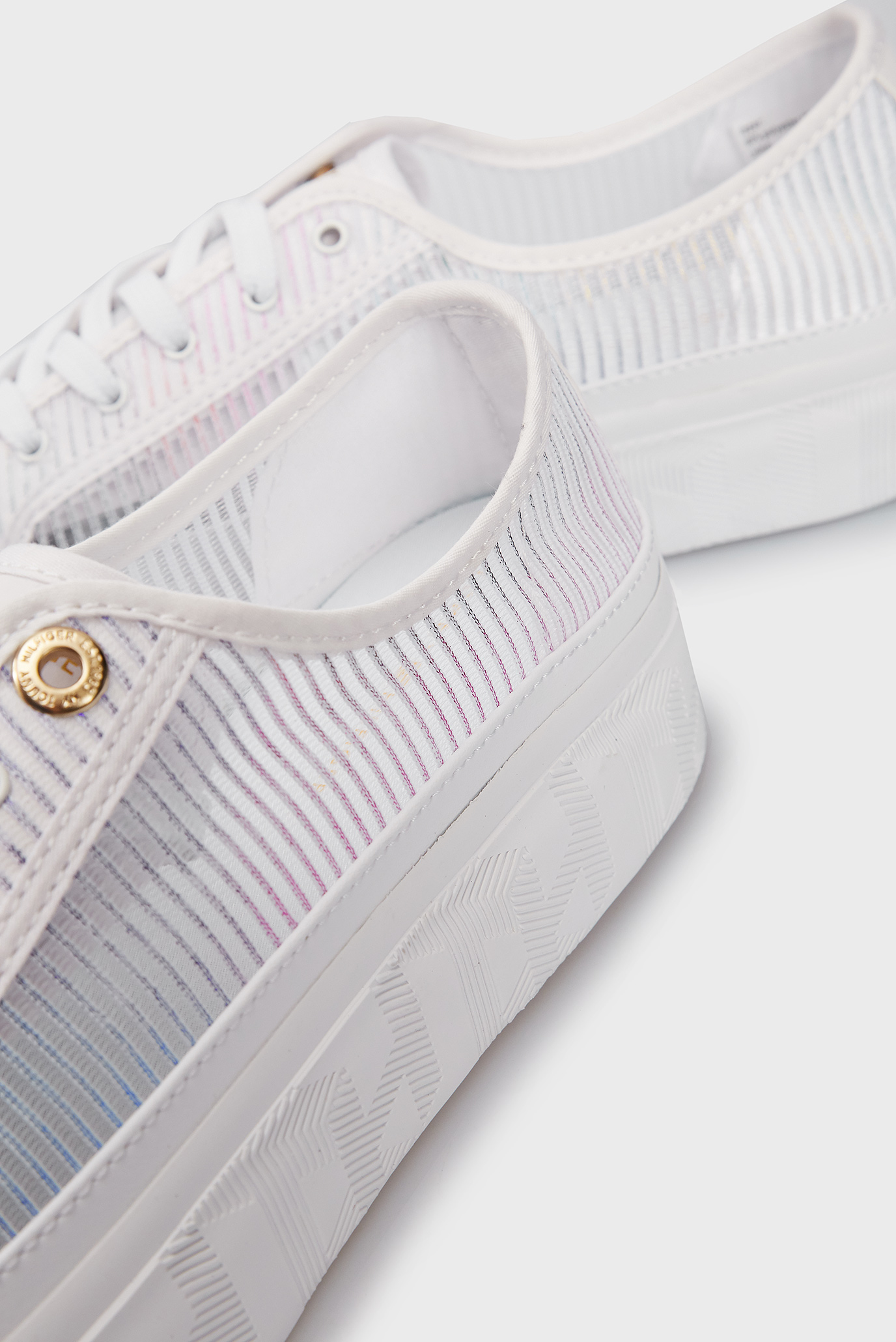 Женские белые сникеры GLITTER TRANSPARENT VULC SNEAKER 2