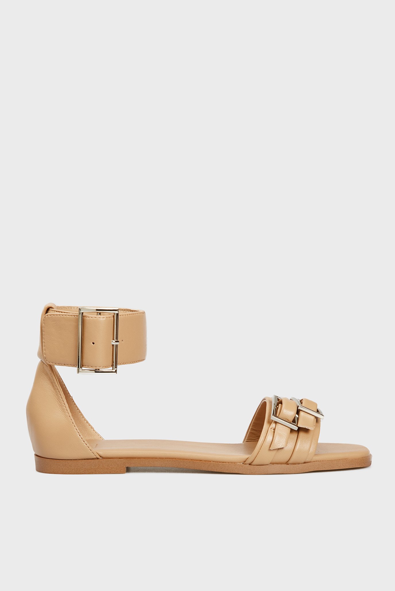 Женские бежевые кожаные сандалии Marcia 5