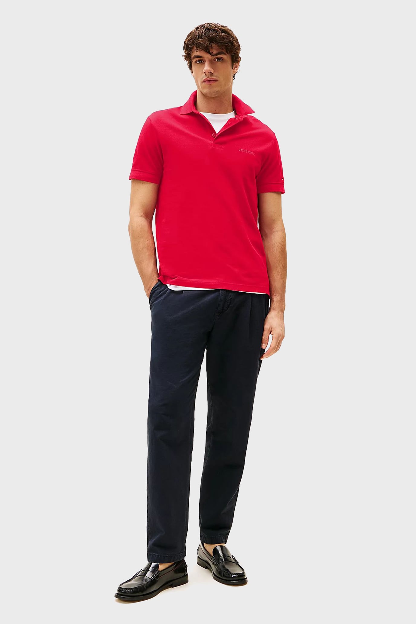 Мужское красное поло TONAL MONOTYPE 2