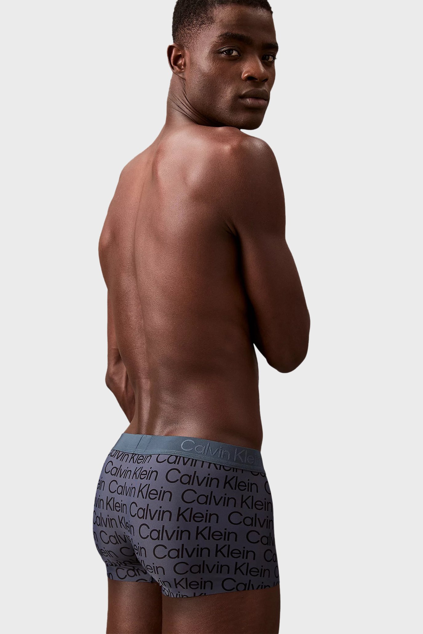 Мужские темно-синие боксеры с узором LOW RISE TRUNK 3