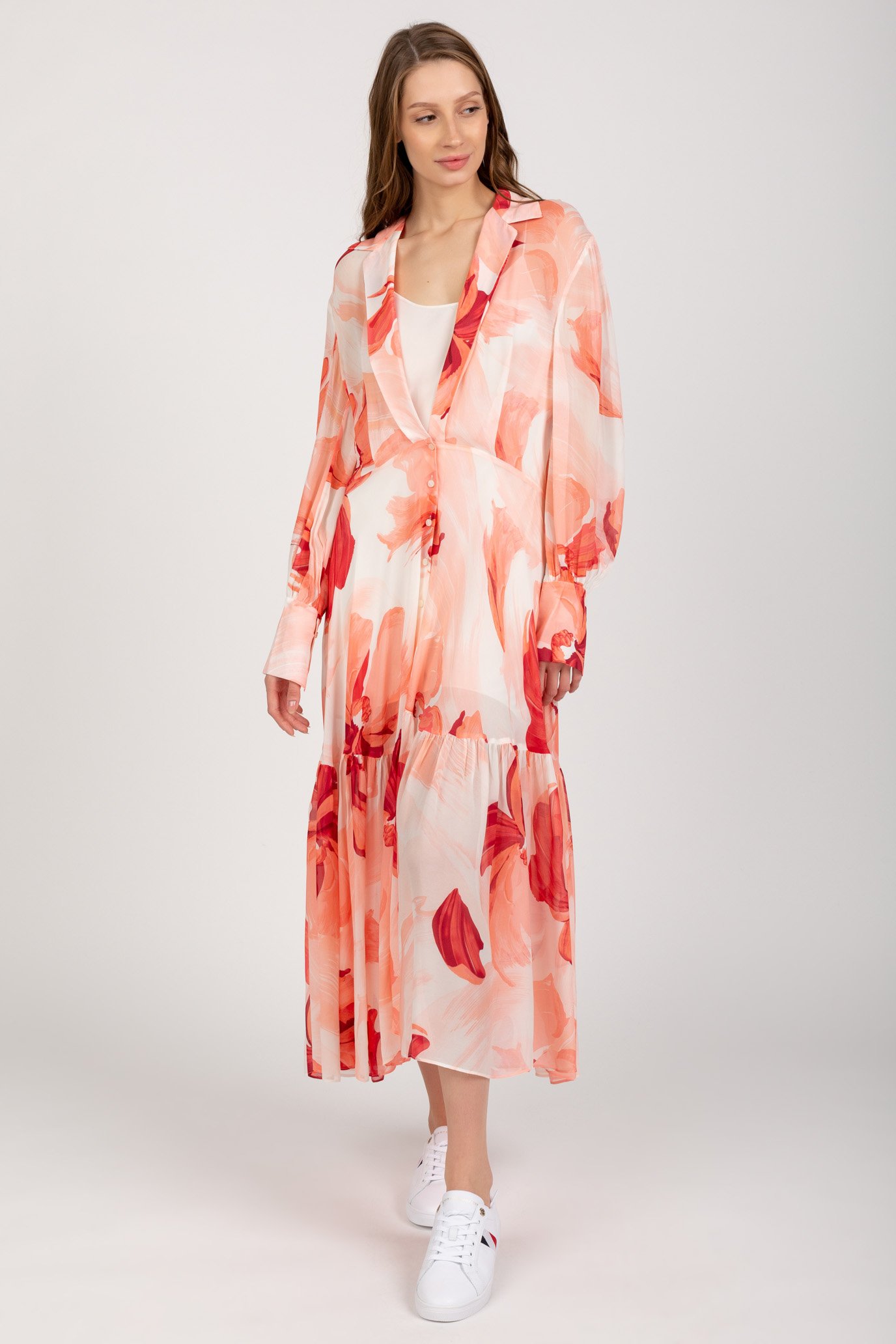 Платье THL FLORAL MIDI SILK SHIRT DRESS 5