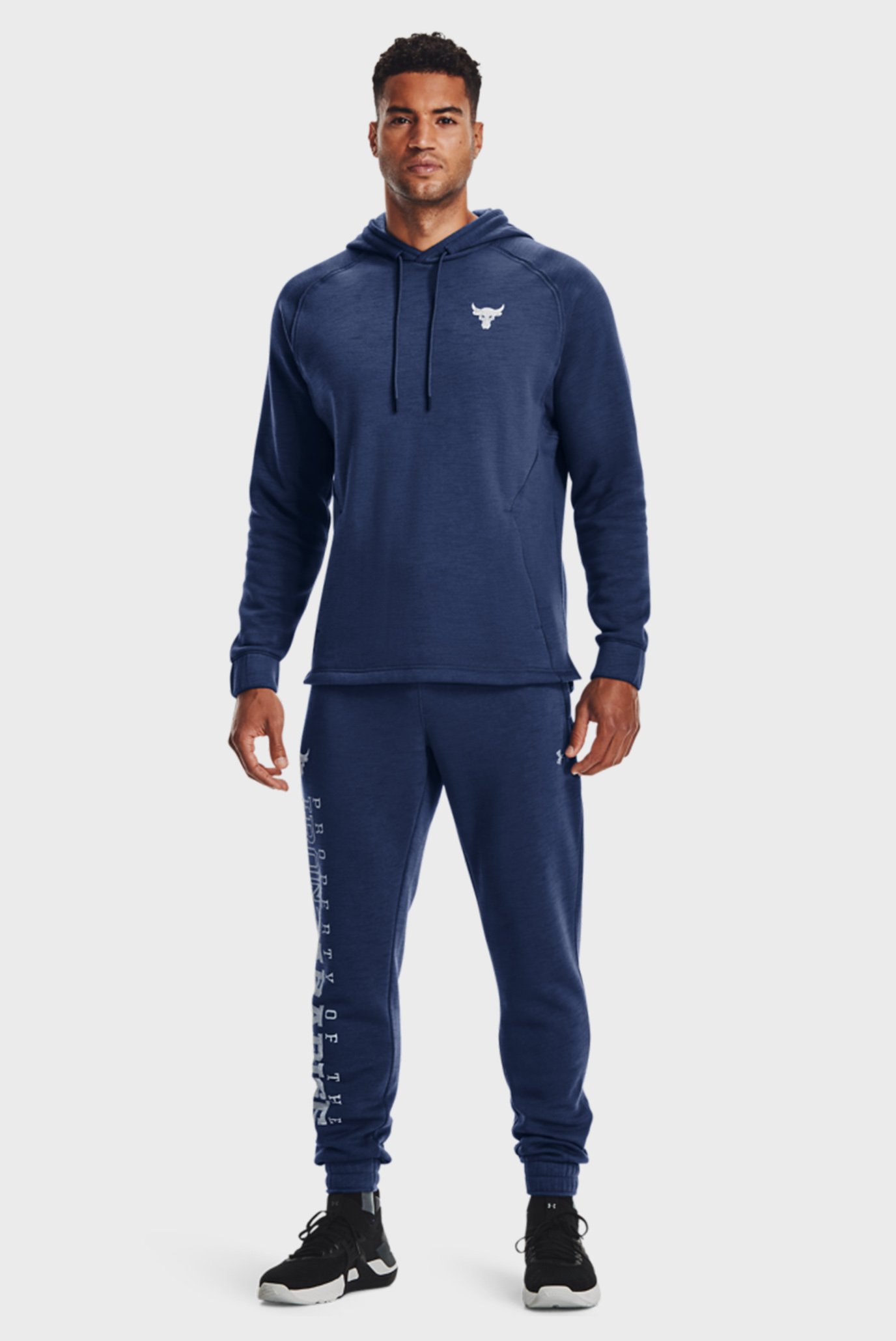 Мужское синее худи UA Pjt Rock CC Fleece Hoodie 2