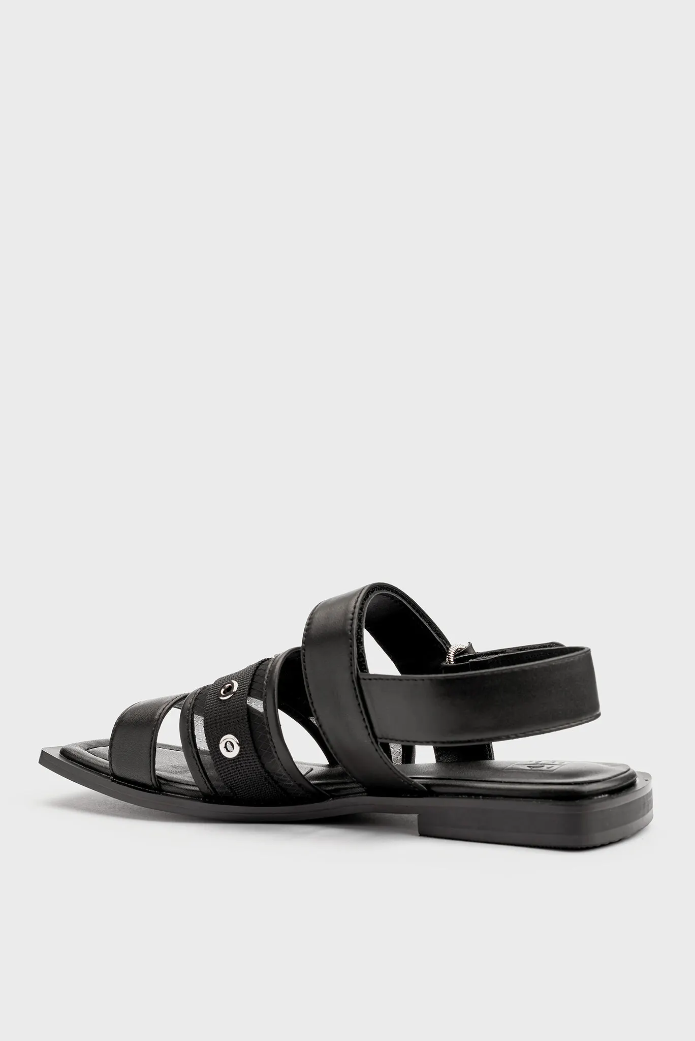 Женские черные кожаные сандалии Calista 4