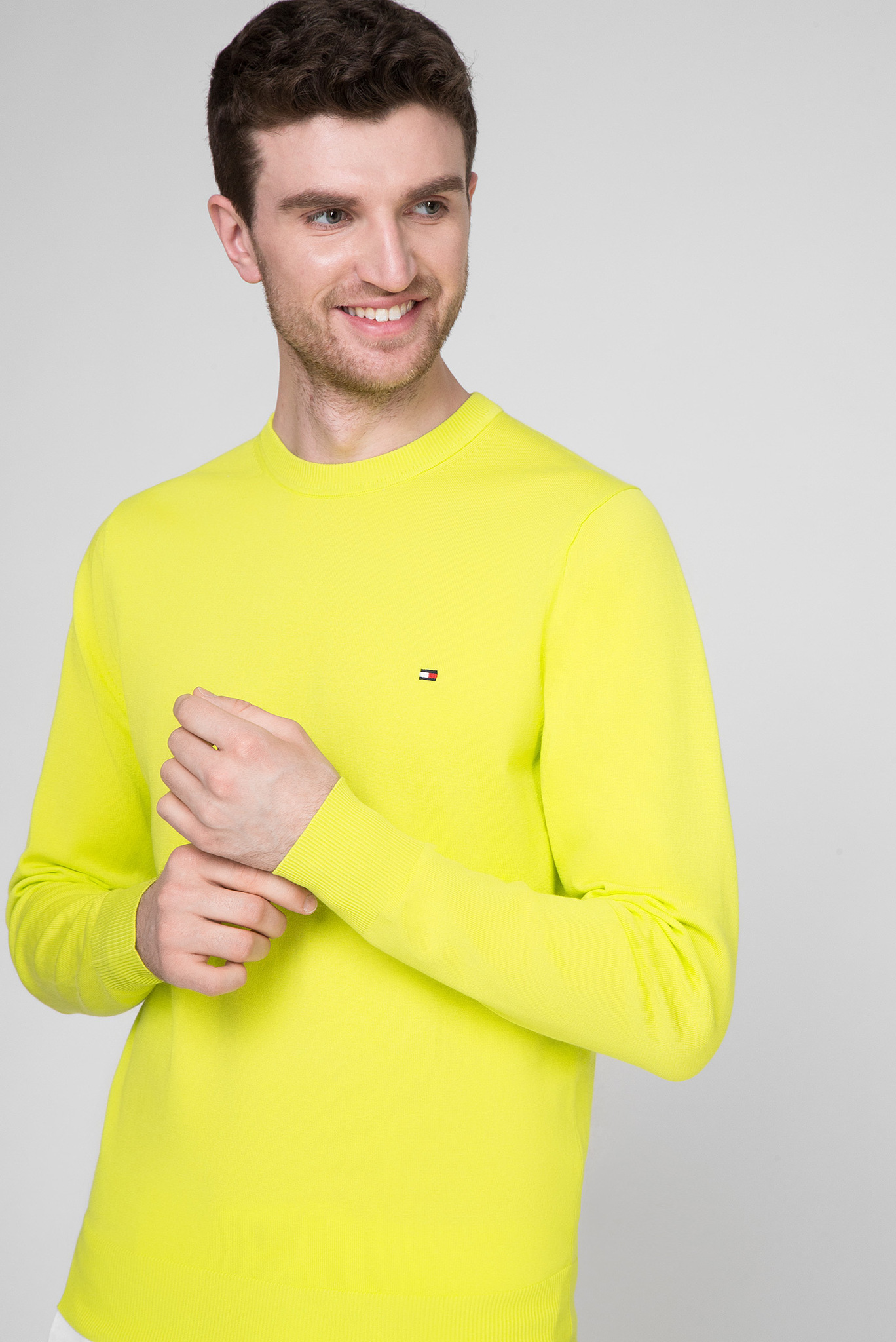 Мужской желтый джемпер TH FLEX CREW NECK 2