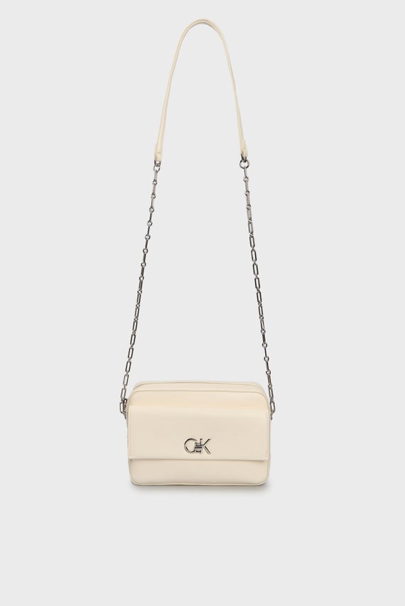 Женская белая сумка CK POCKET CAMERA BAG