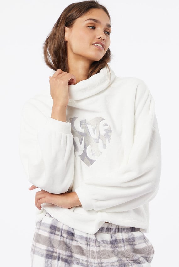 Женский белый свитшот ESTEBAN Etam