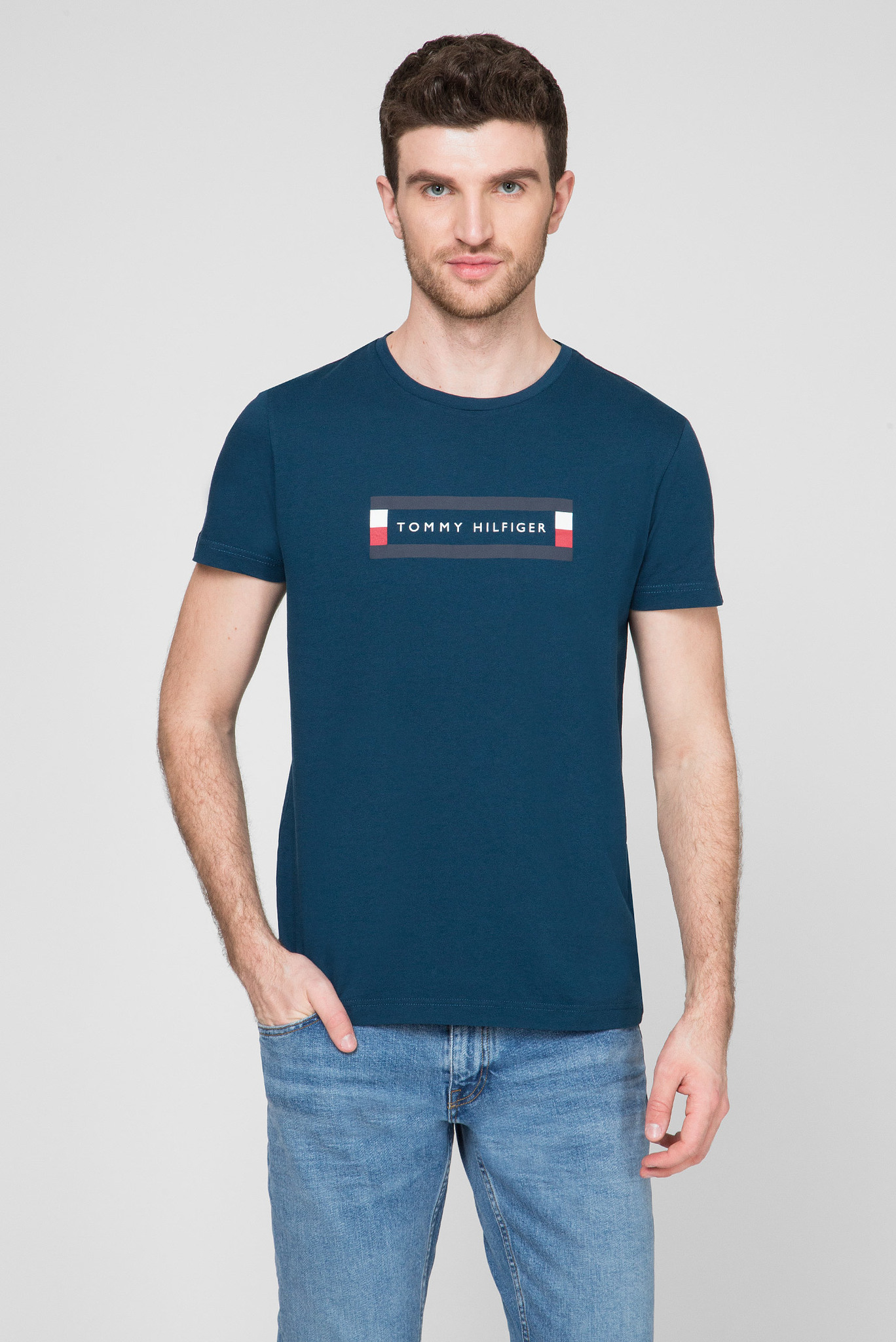 Мужская синяя футболка CORP BOX LOGO 1