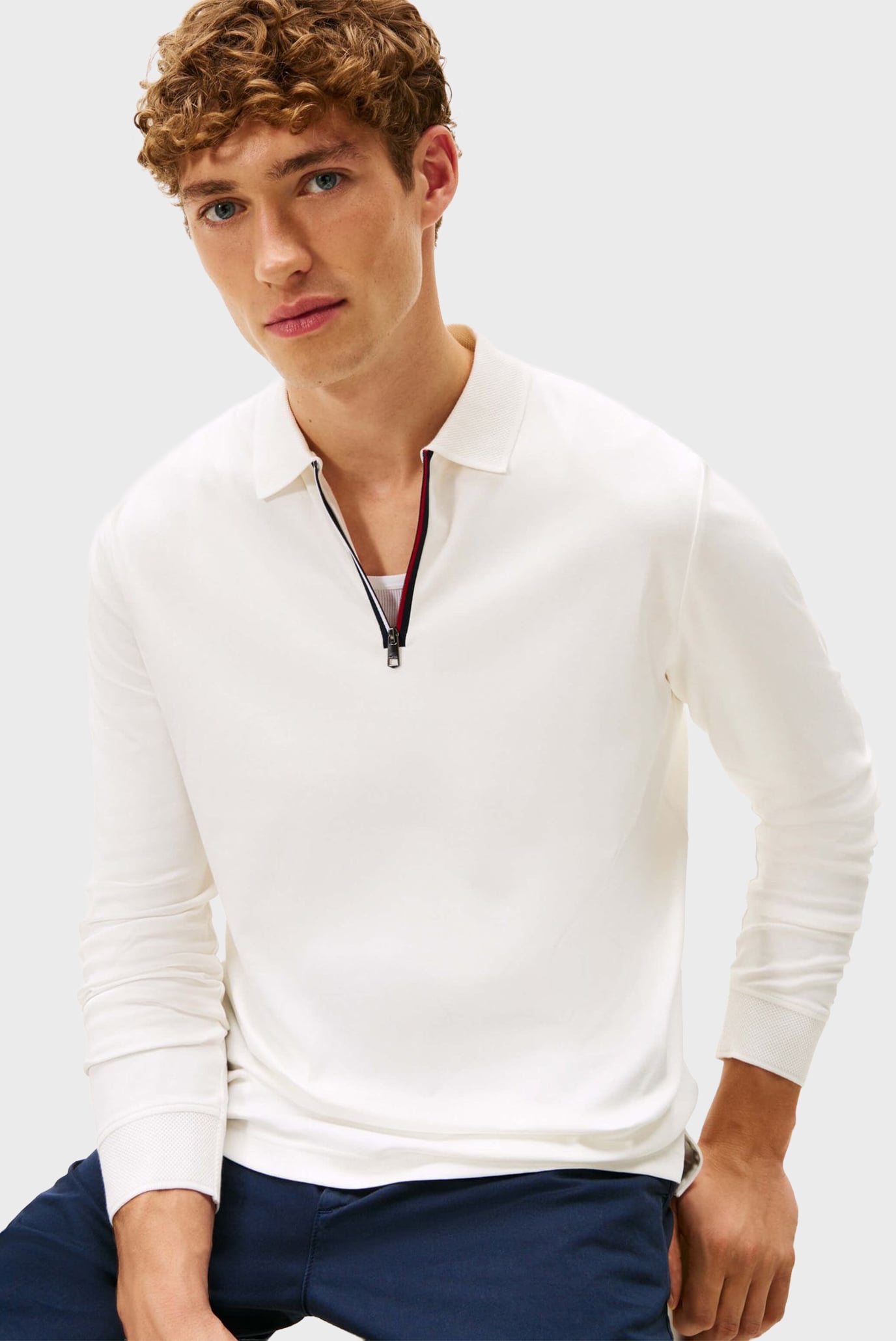 Поло с длинным рукавом LS ZIP INTERLOCK REG POLO 2