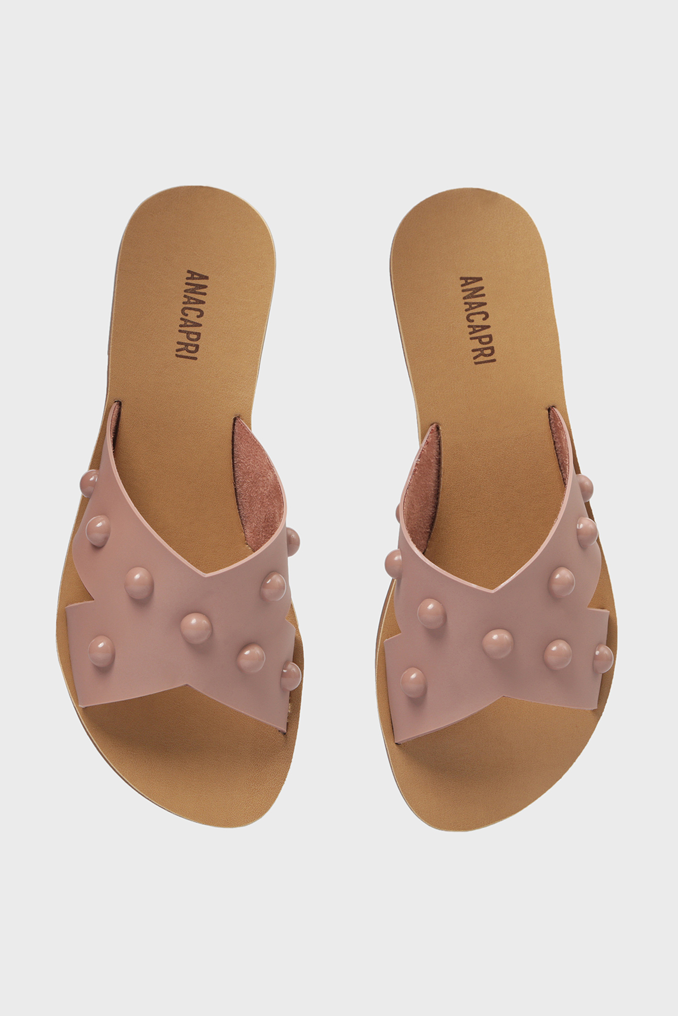 Женские бежевые слайдеры 8