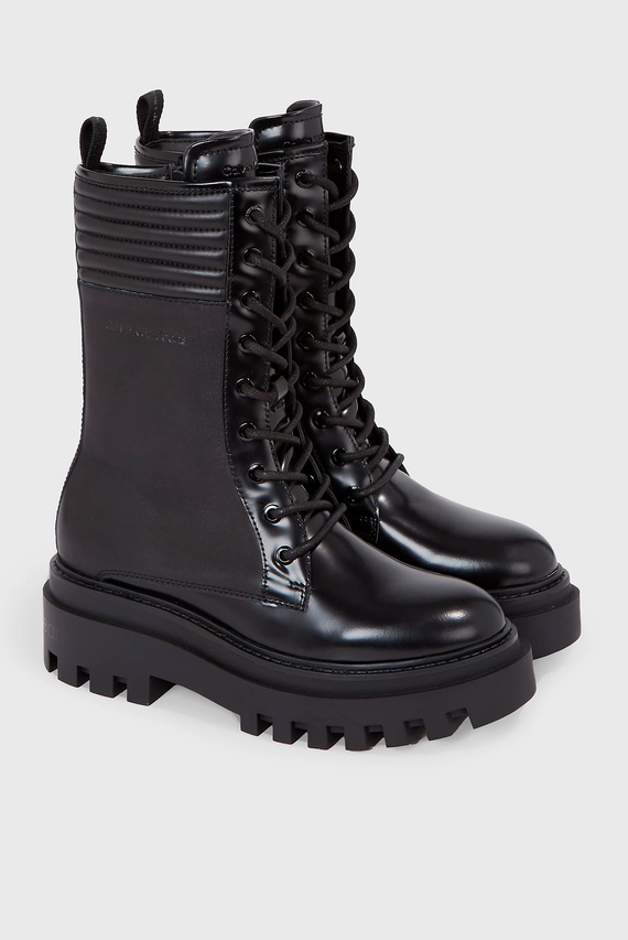 Ботинки/FLATFORM KNEE BOOT LACEUP LTH WN