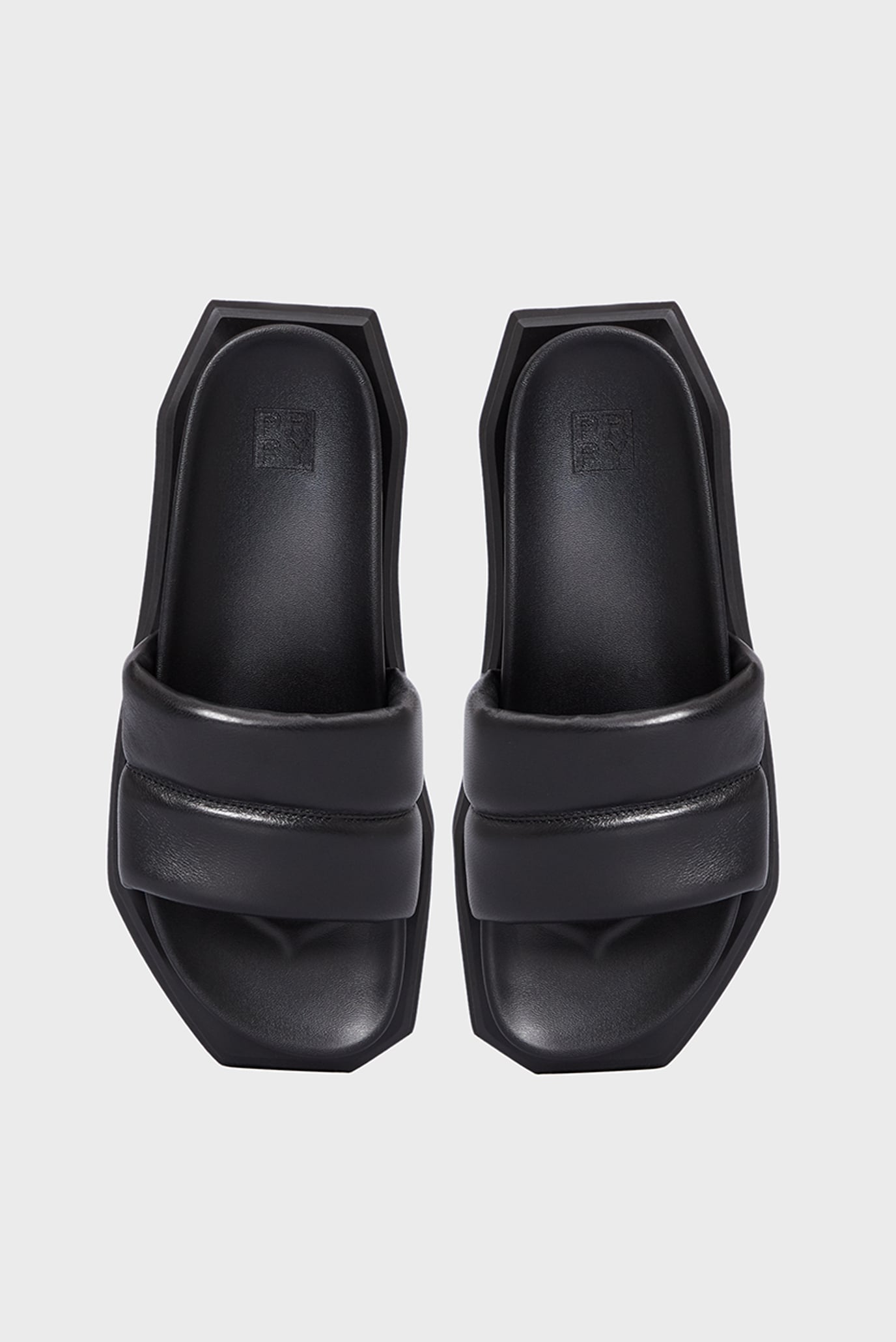 Женские черные кожаные слайдеры Isla 8
