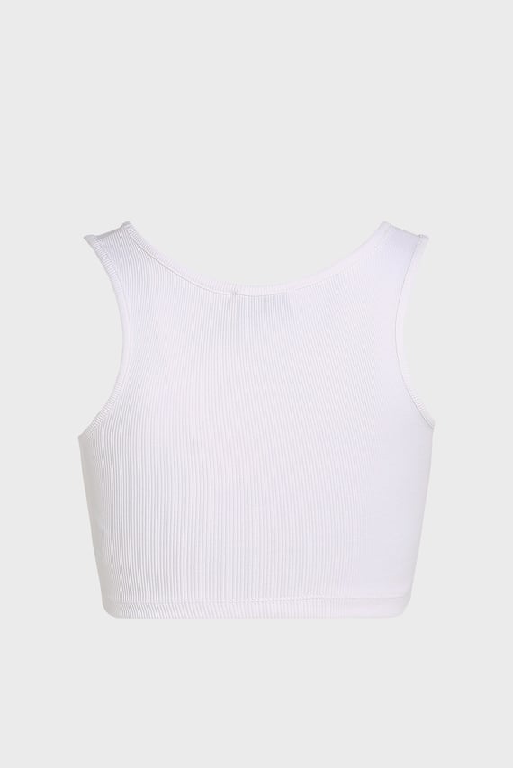 Женский белый топ WOVEN LABEL RIB BRALETTE
