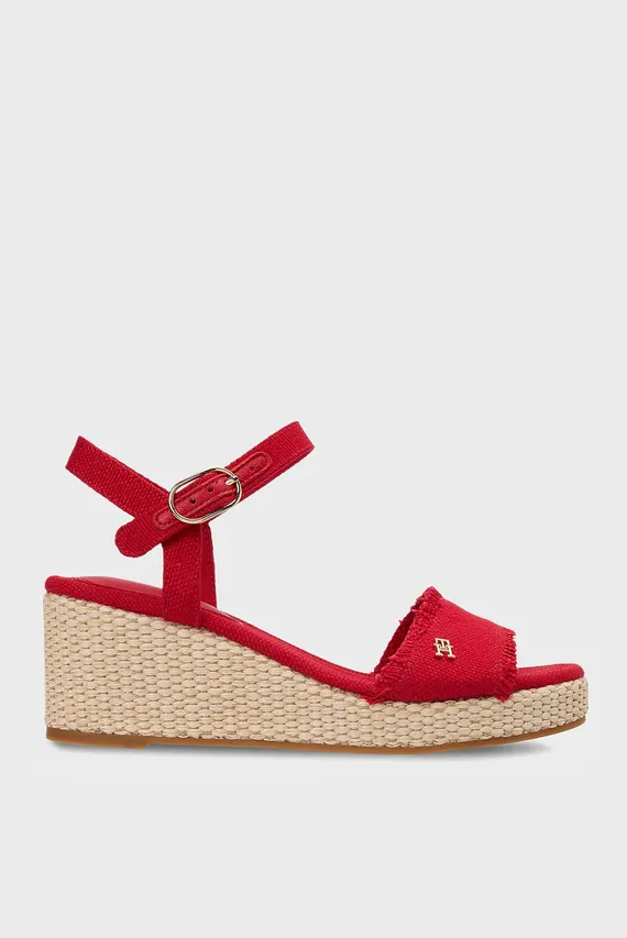 Босоножки MID WOVEN WEDGE ESPAD FRINGE Tommy Hilfiger