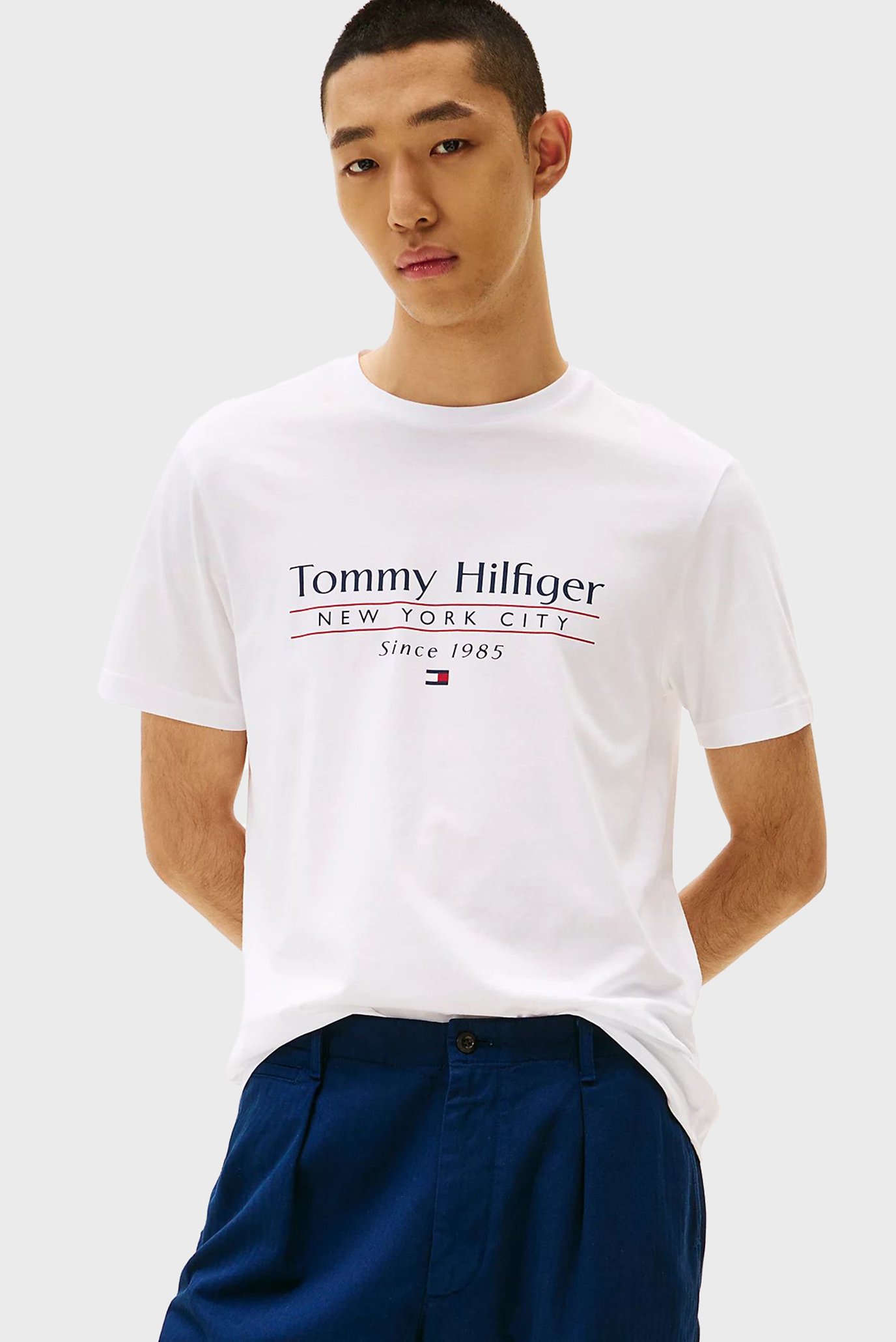 Футболка/HILFIGER CENTER STACK TEE 1