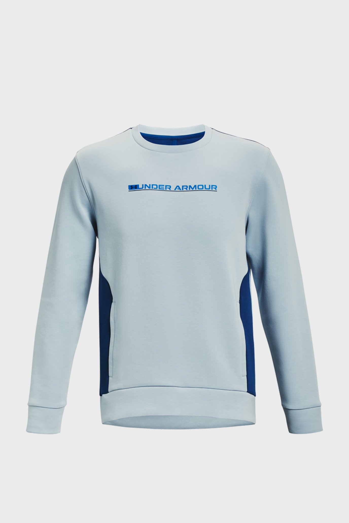 Мужской голубой свитшот UA Summit Knit Crew 5