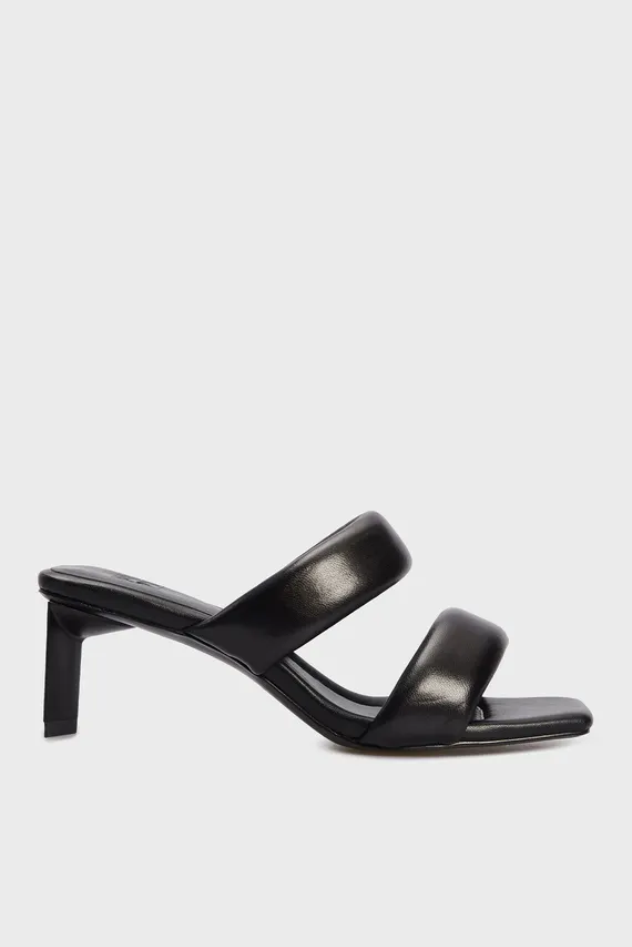 Женские черные кожаные мюли Arcelia PRPY