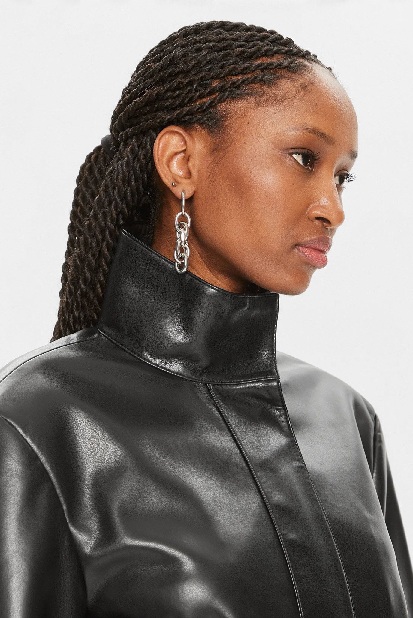 Calvin klein ladies leather jacket best sale