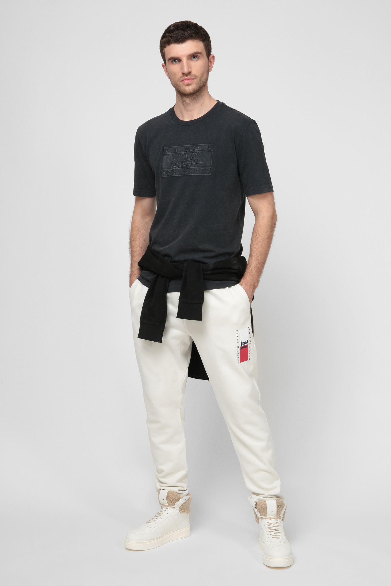 Мужская черная футболка Lewis Hamilton GMD LOGO TEE 2