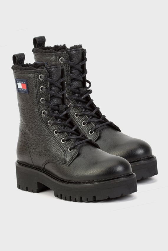 Женские черные кожаные ботинки TJW URBAN BOOT TUMBLED LTR WL