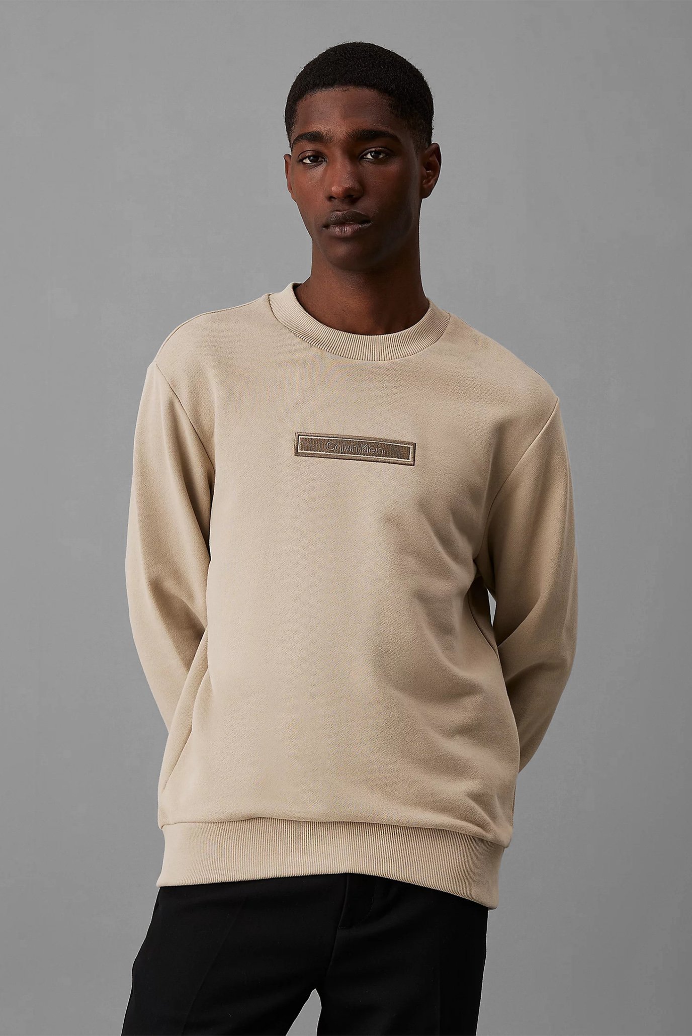 Calvin klein embroidered sweatshirt best sale