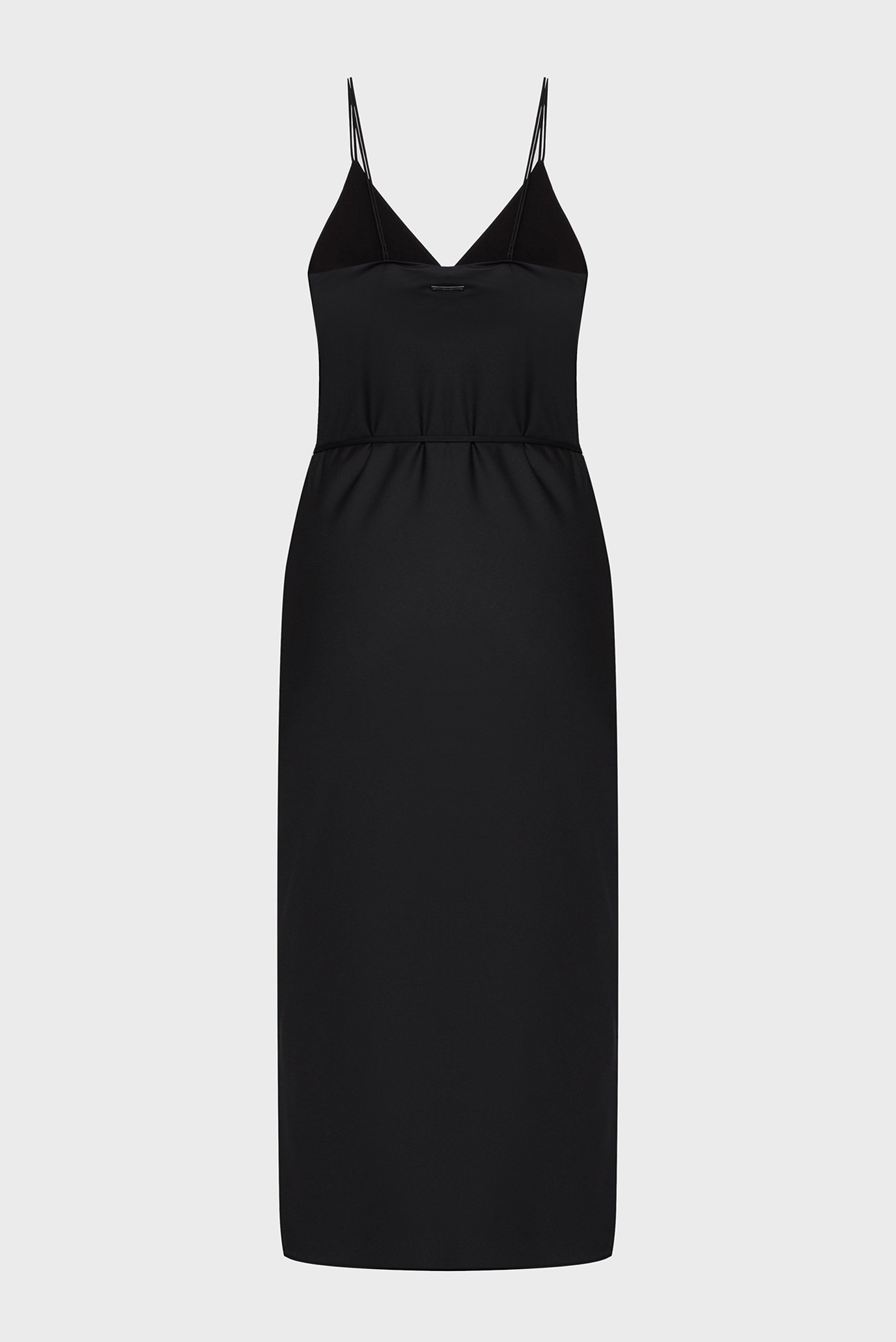 Женское черное платье RECYCLED CDC MIDI SLIP 7