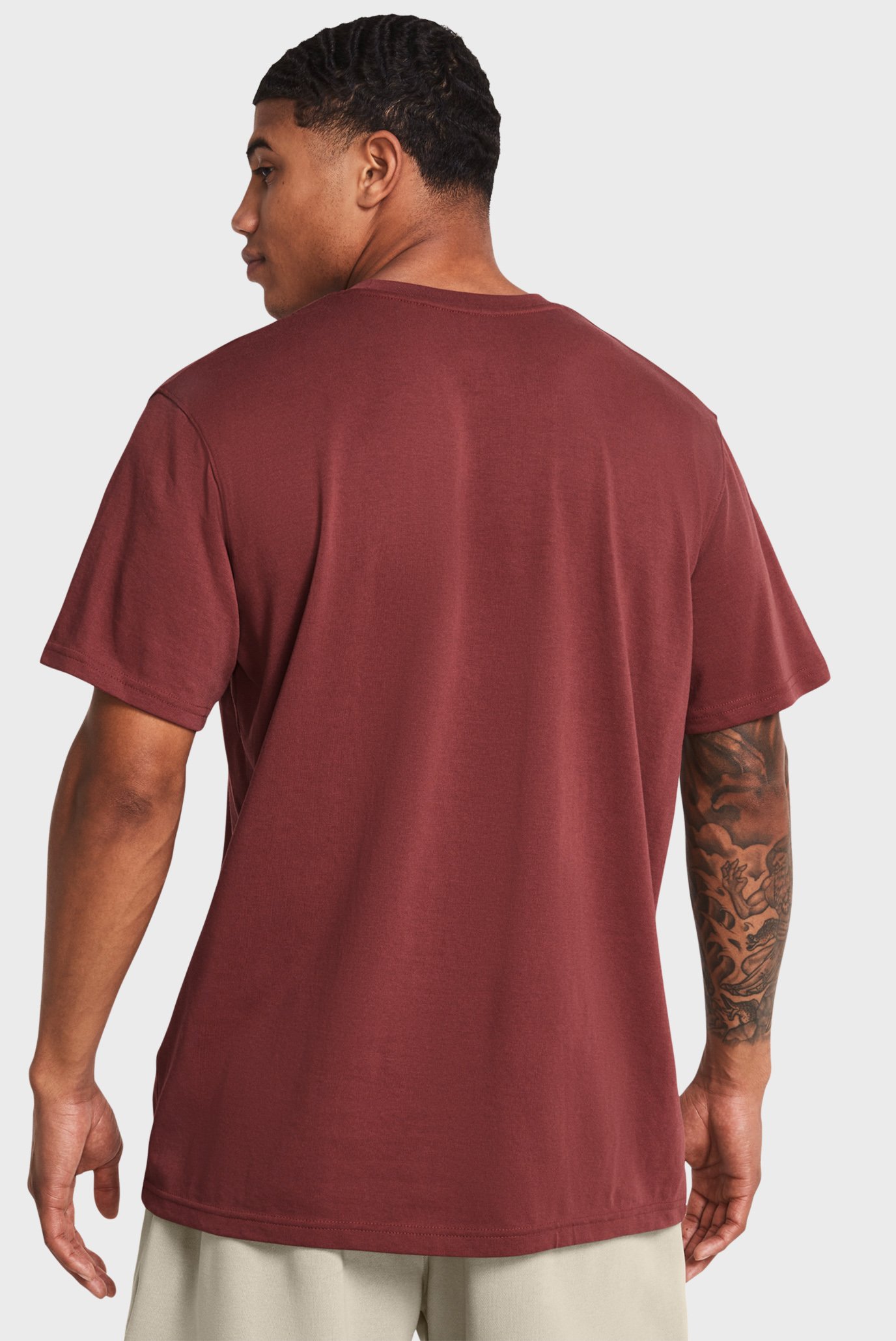 Мужская бордовая футболка UA HW LC LOGO REPEAT SS 2