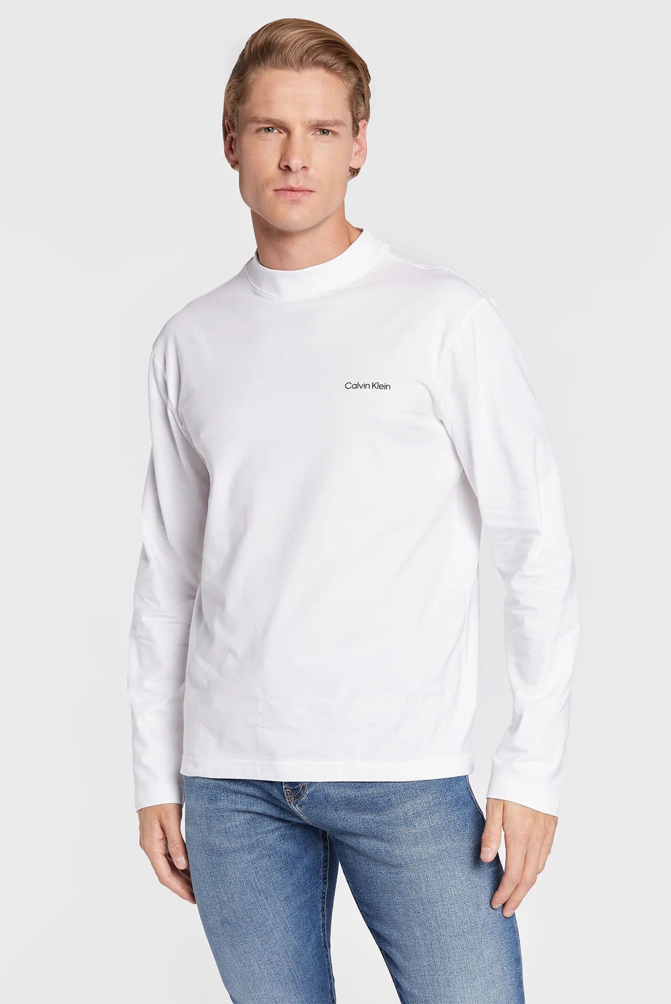 Лонгслив MICRO LOGO LS MOCK NECK T-SHIRT 1