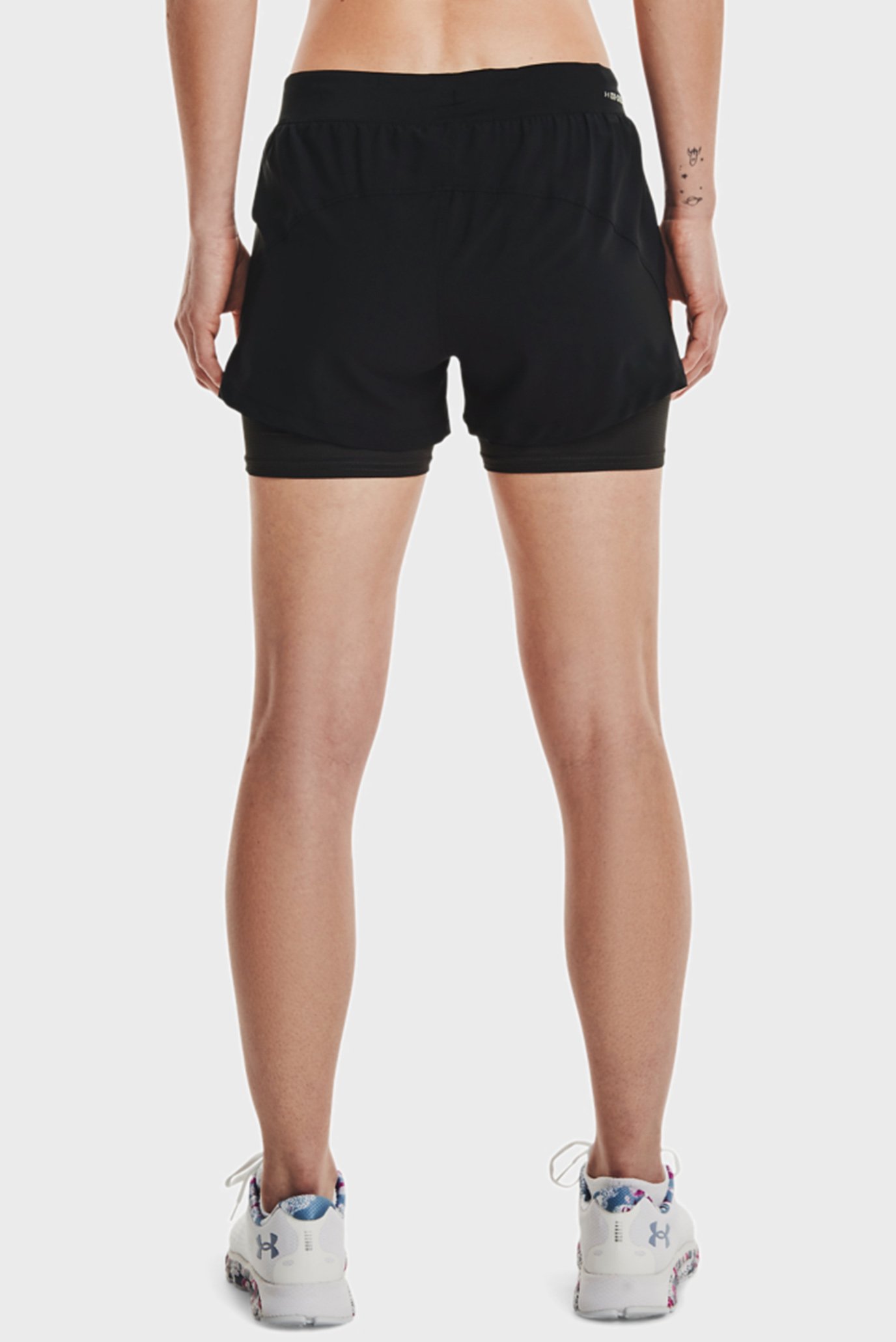 Женские черные шорты UA Iso-Chill® Run 2N1 Short 3