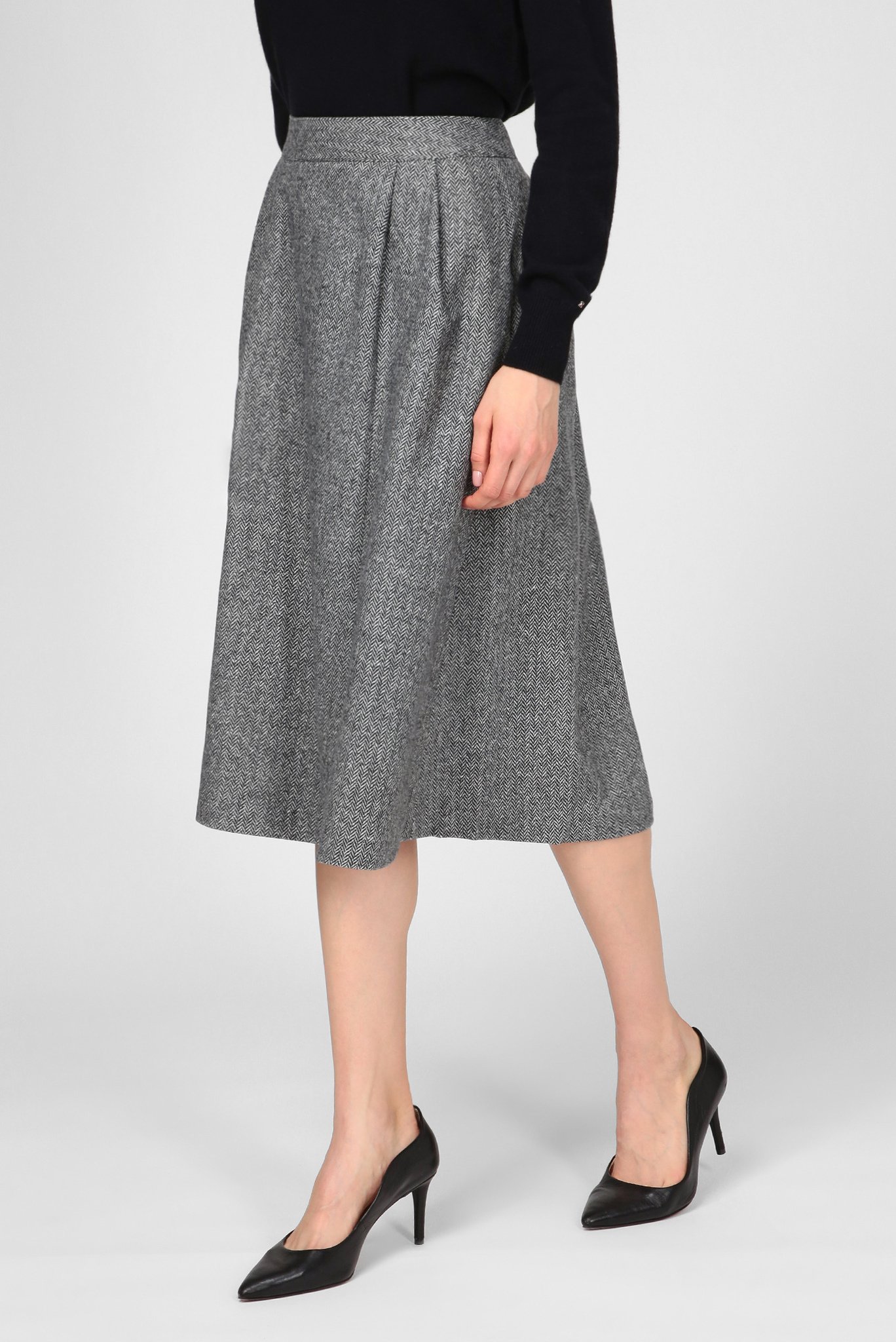 Женская серая юбка CASHMERE WOOL BLENDTommy Hilfiger Женская серая юбка CASHMERE WOOL BLEND 3