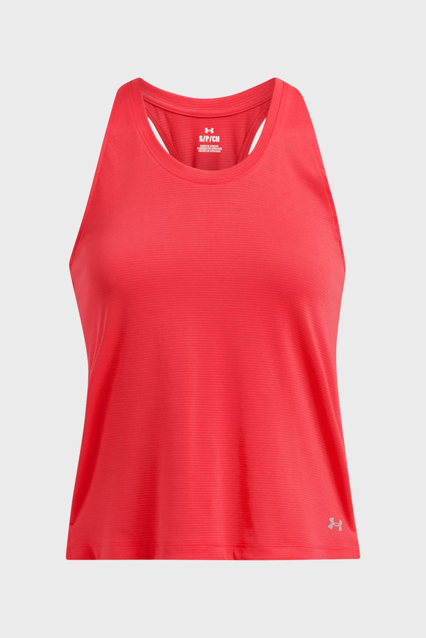 Женская красная майка UA Launch Singlet 3