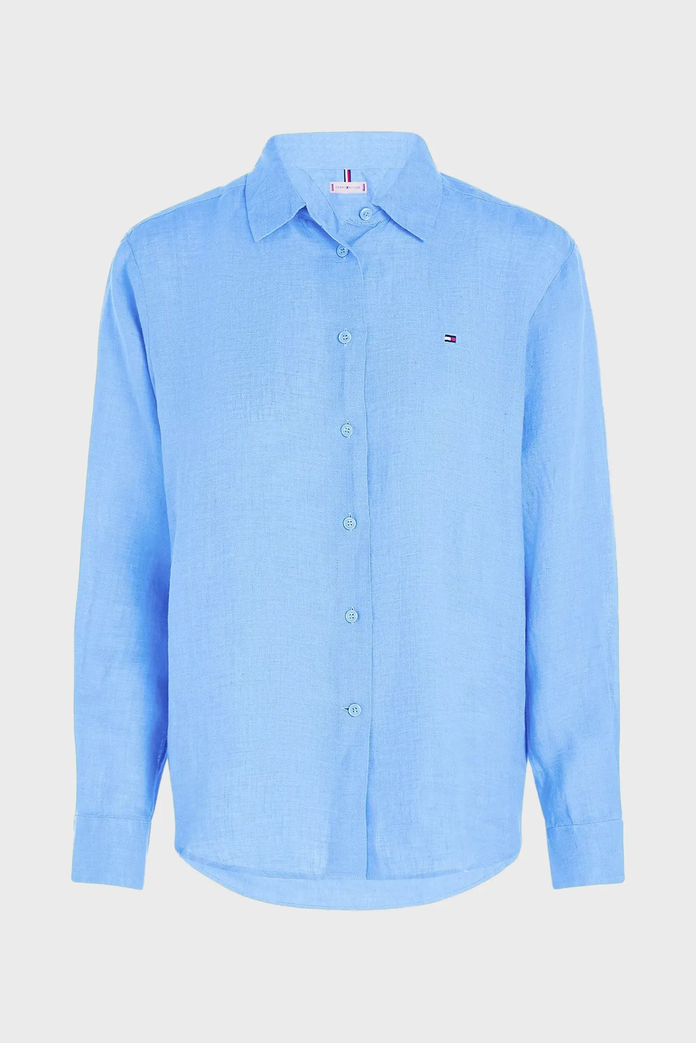 Женская голубая рубашка LINEN RELAXED SHIRT LS 4