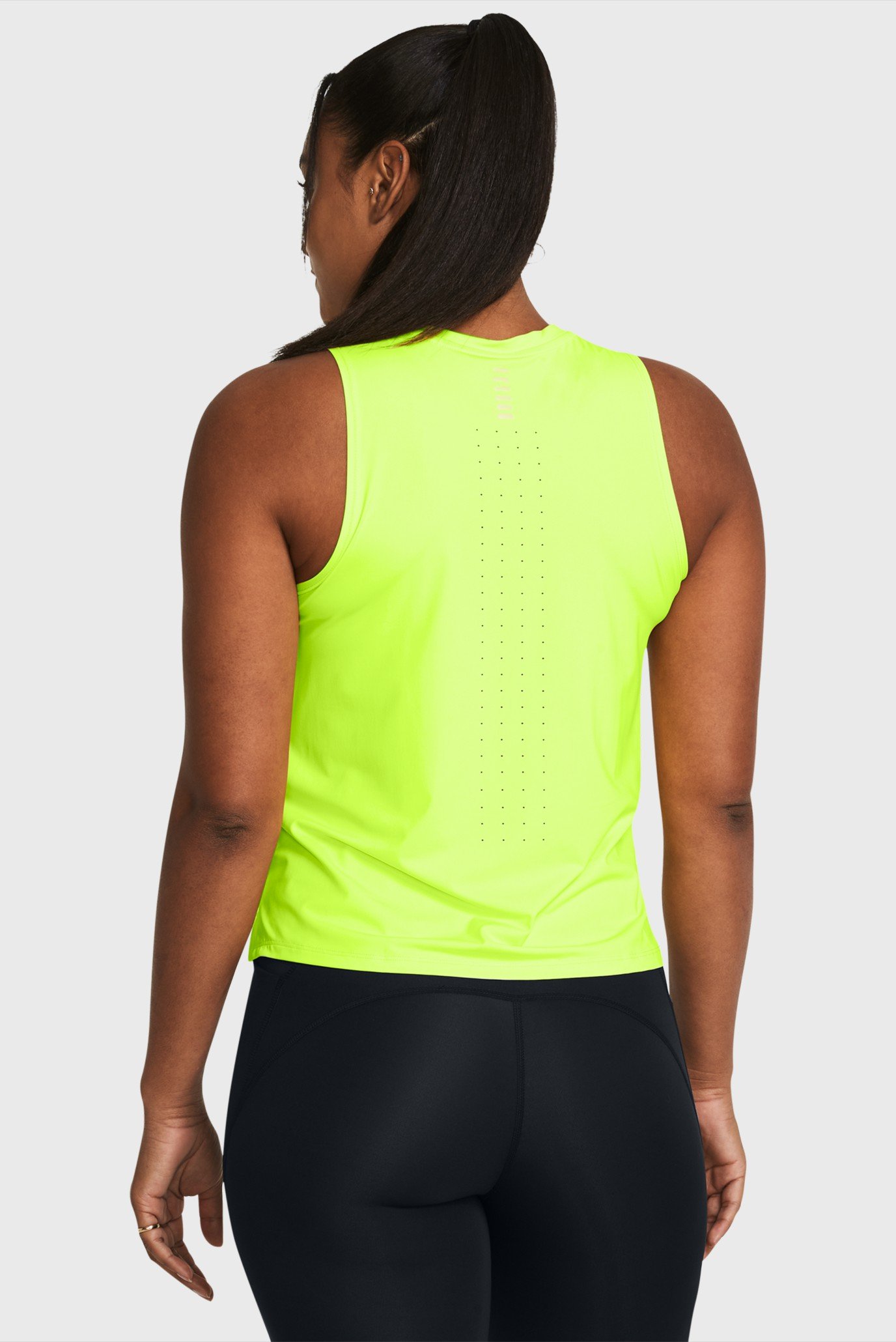 Женская желтая майка UA Launch Elite Tank 2