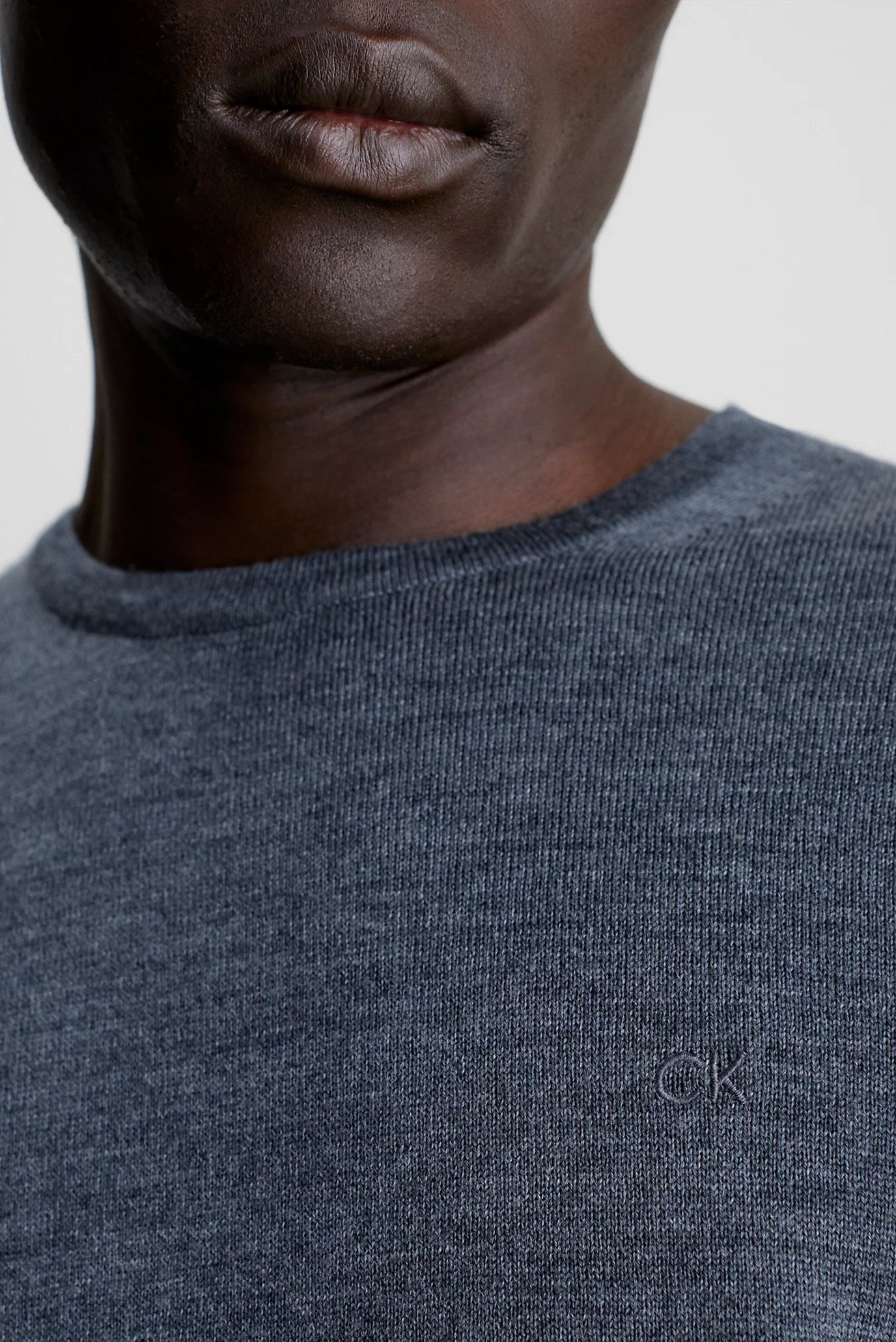 Мужской серый шерстяной джемпер SUPERIOR WOOL CREW NECK 4