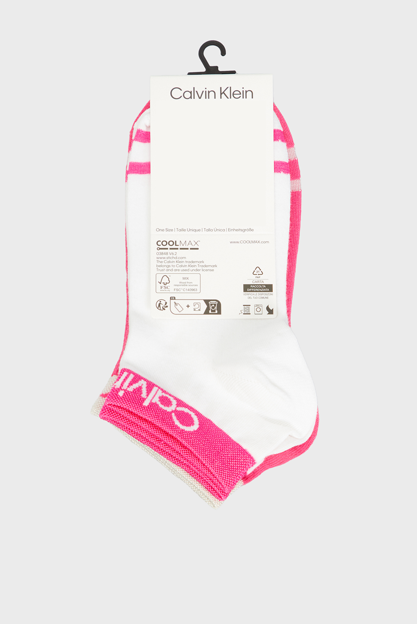 Носки CK WOMEN QUARTER 2P LOGO WELT 3