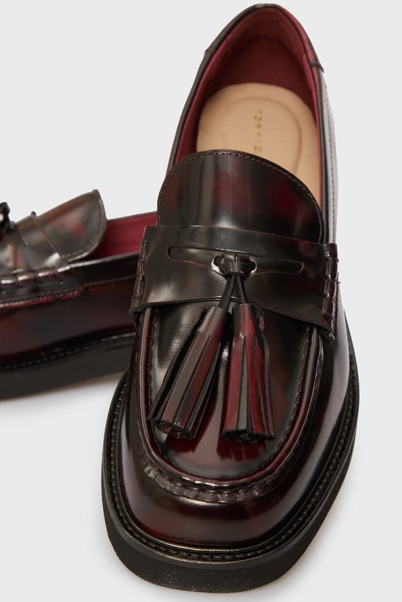Лоферы/TASSEL SQUARISH TOE LTHR LOAFER