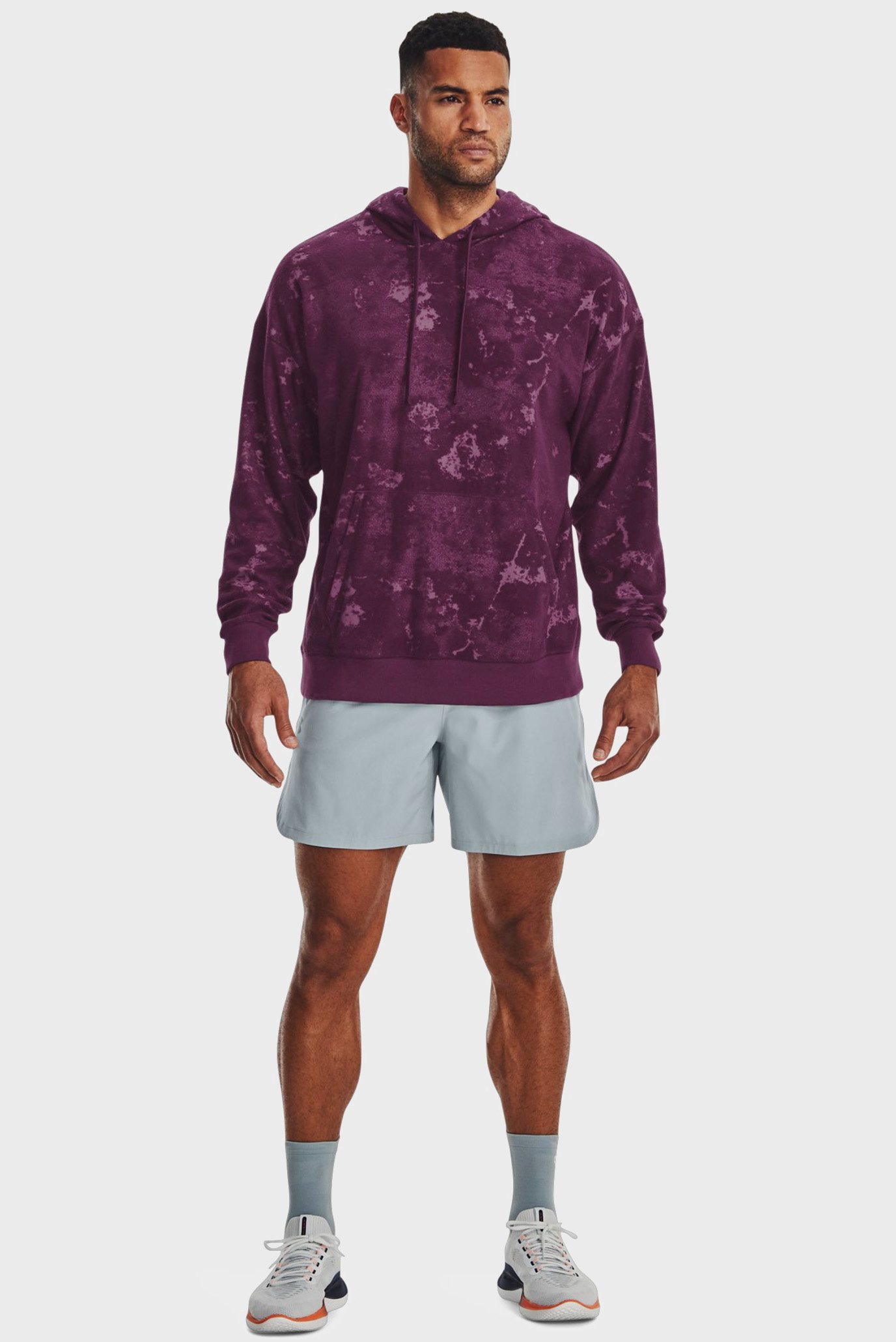 Мужское бордовое худи UA Journey Terry Hoodie 4