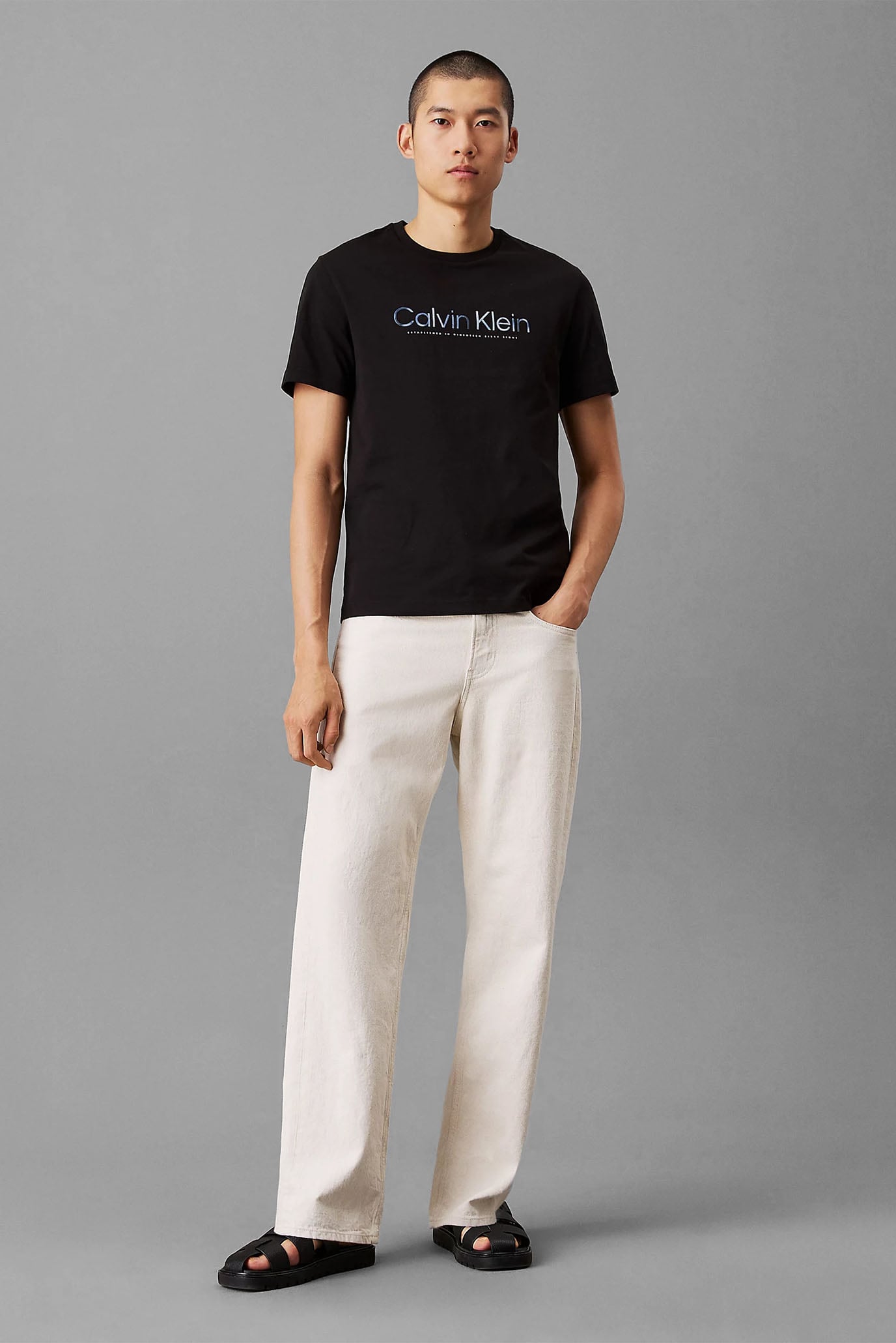 Мужская черная футболка SATIN BONDED 2