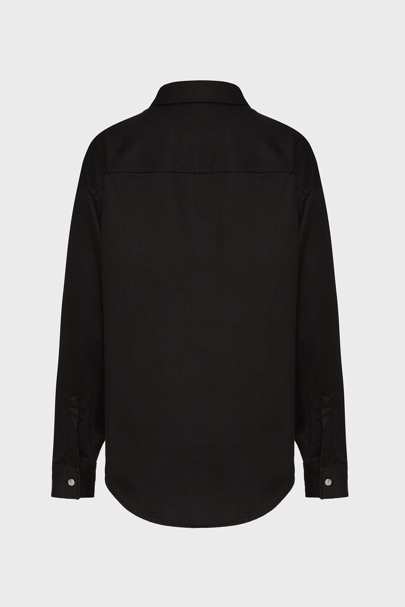 Женская черная джинсовая рубашка DAD DENIM OVERSHIRT 2