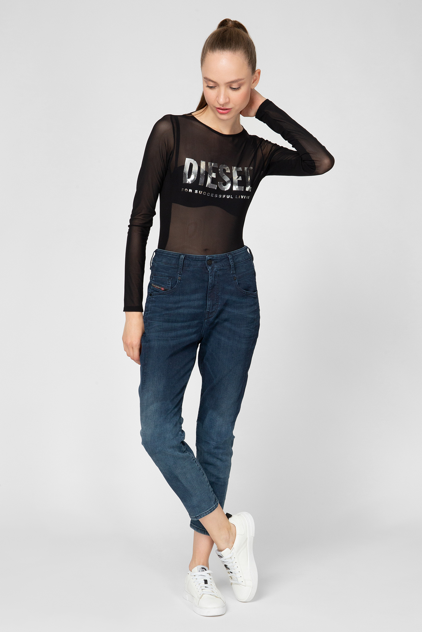 Женские темно-синие джинсы D-FAYZA-NE Sweat 7