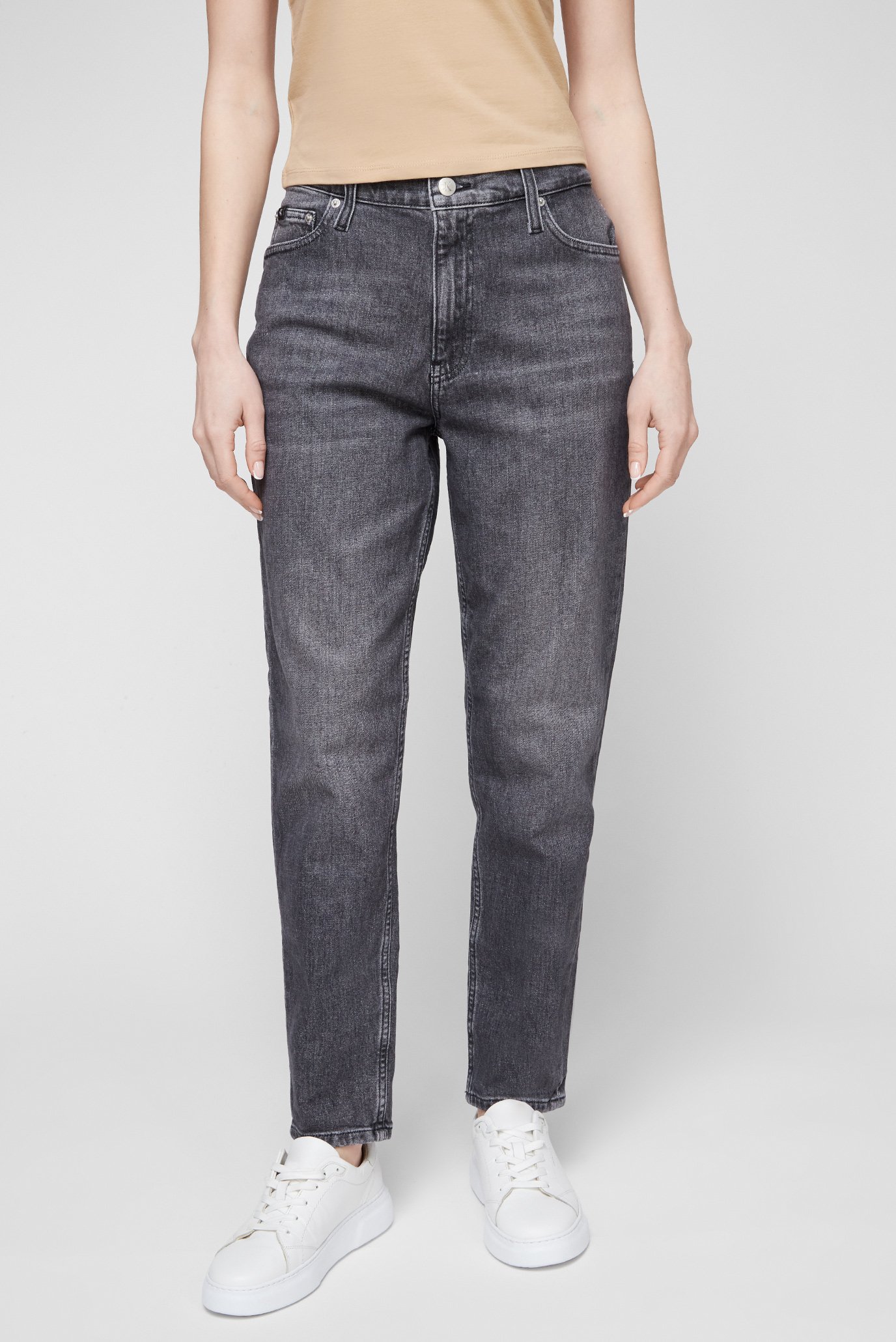 Женские серые джинсы 4