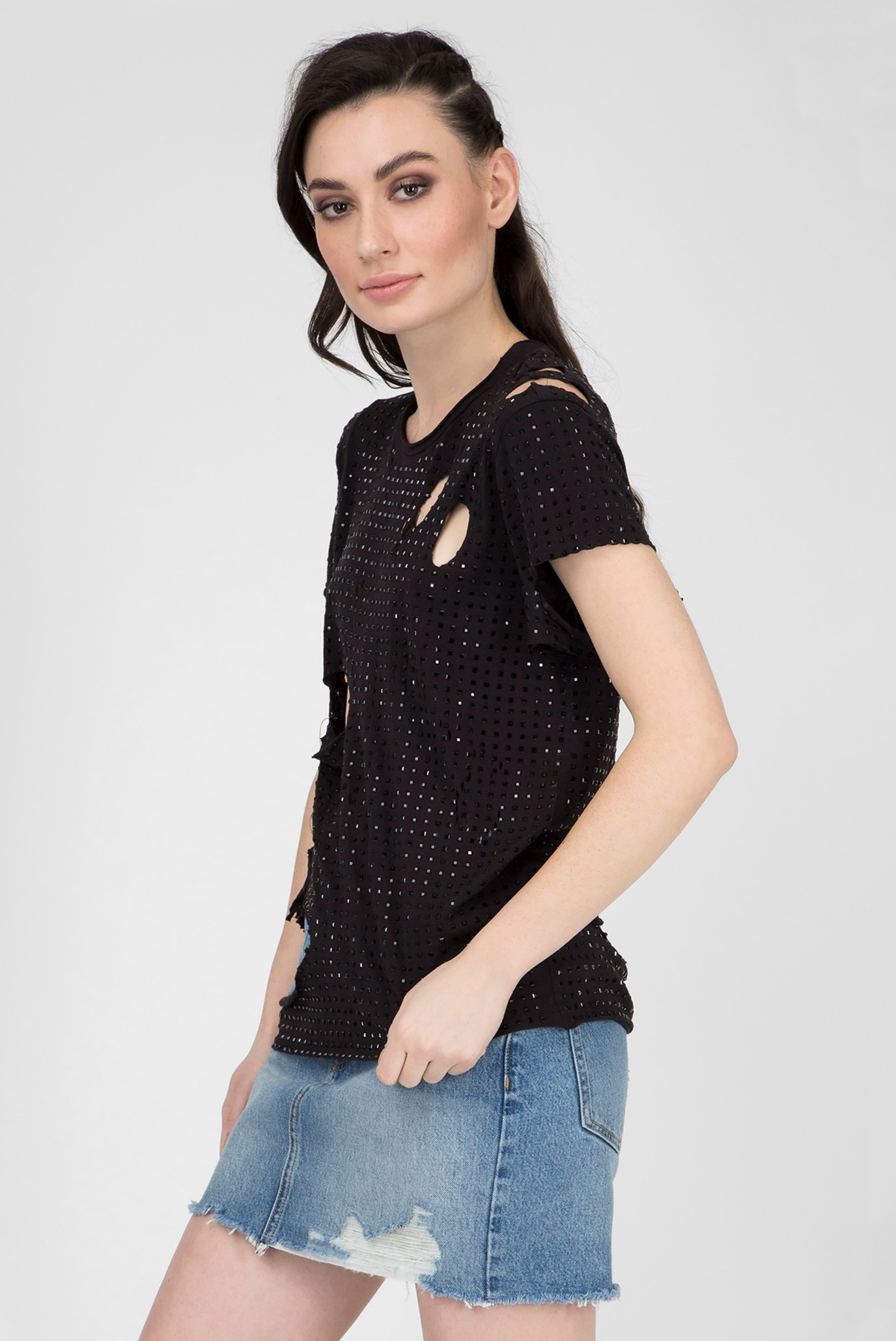 Женский черный топ T-RATY 7