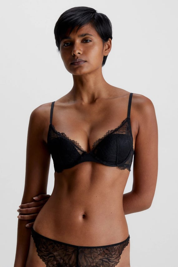 Женский черный бюстгальтер LIGHTLY LINED PLUNGE