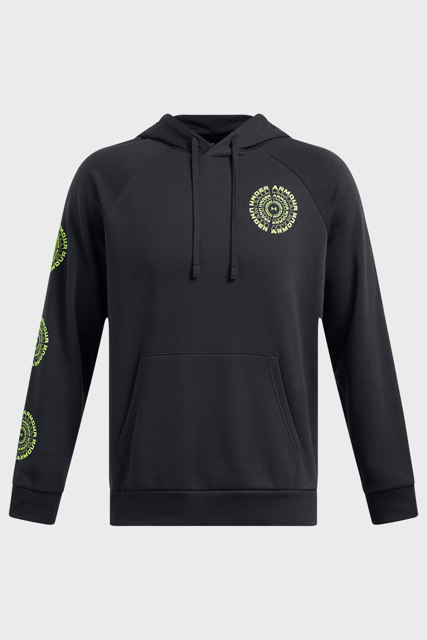 Мужское черное худи UA Rival Fleece HBR Logo HD 4