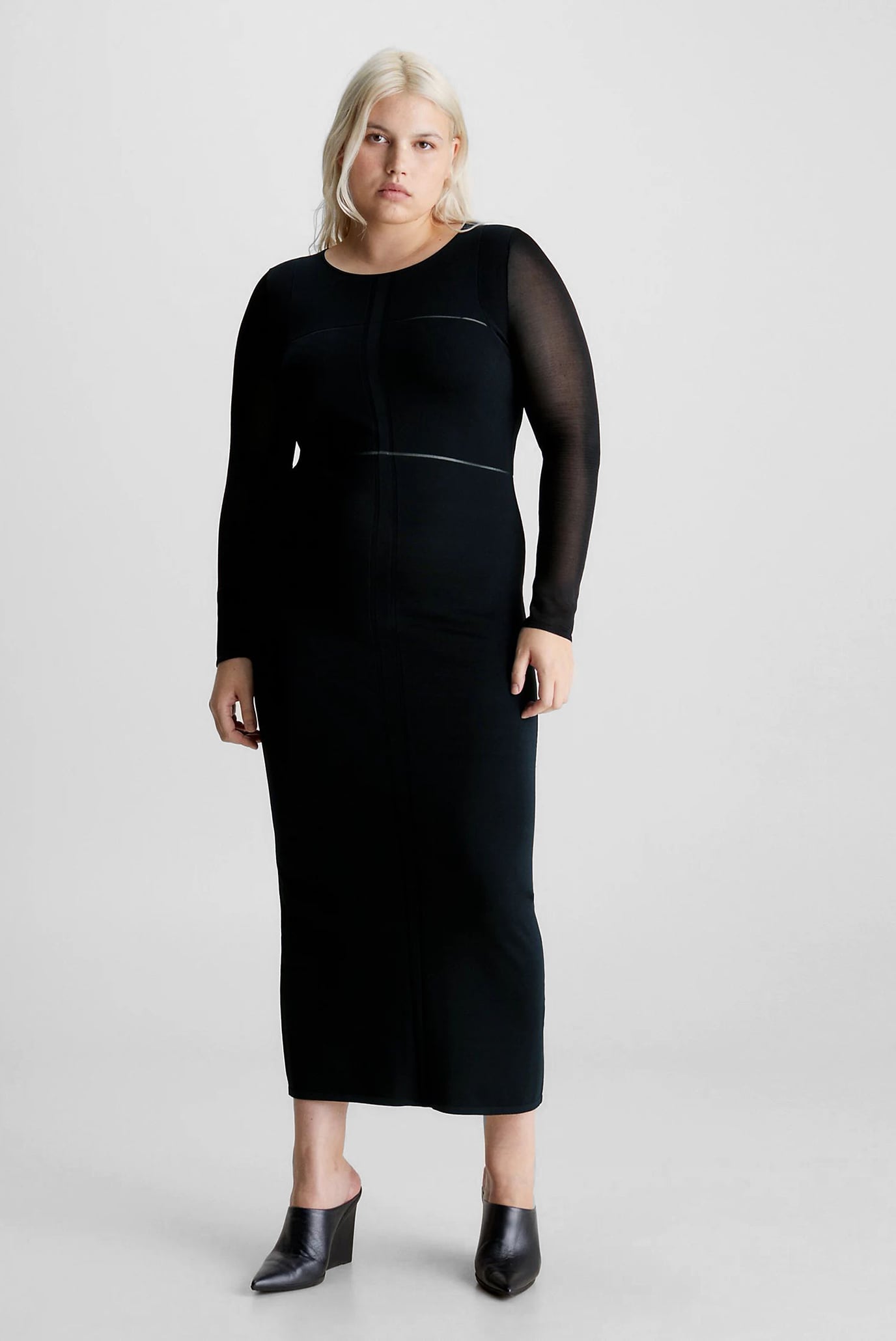 Платье SHEER DETAIL KNITTED DRESS 4