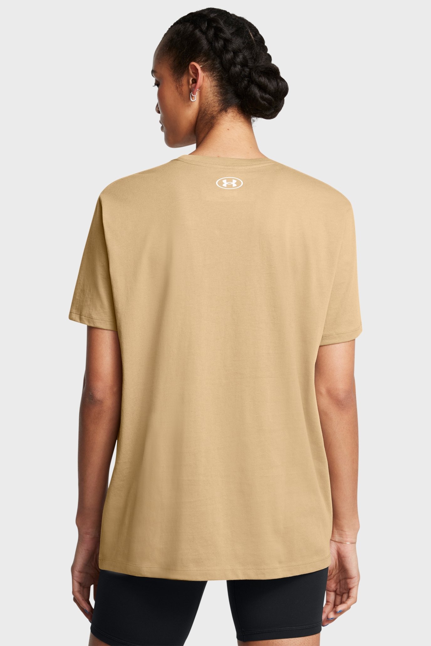 Женская бежевая футболка UA W BFOS LOGO TEE SS 2