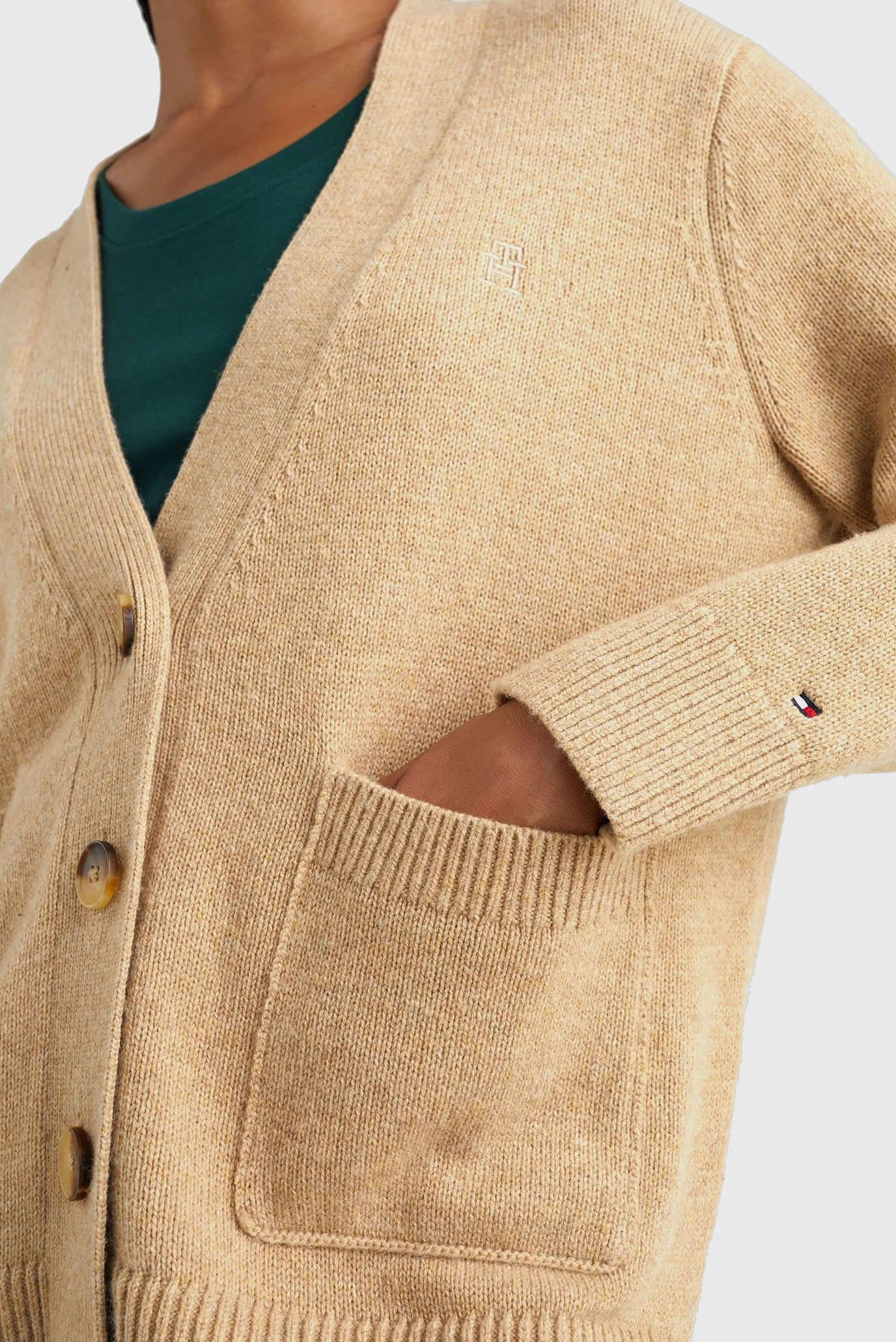 Кардиган WOOL BLEND V-NK CARDIGAN 4