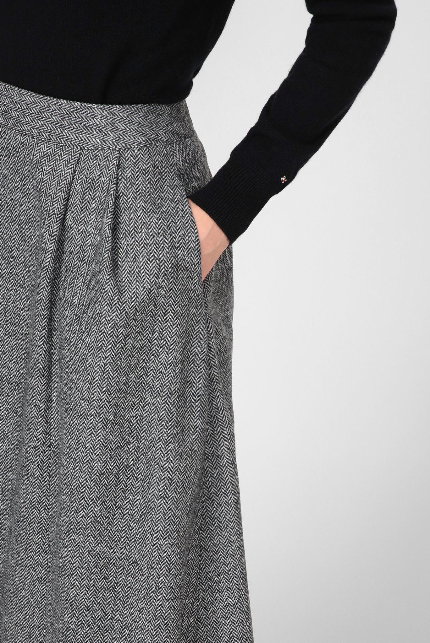 Женская серая юбка CASHMERE WOOL BLENDTommy Hilfiger Женская серая юбка CASHMERE WOOL BLEND 5
