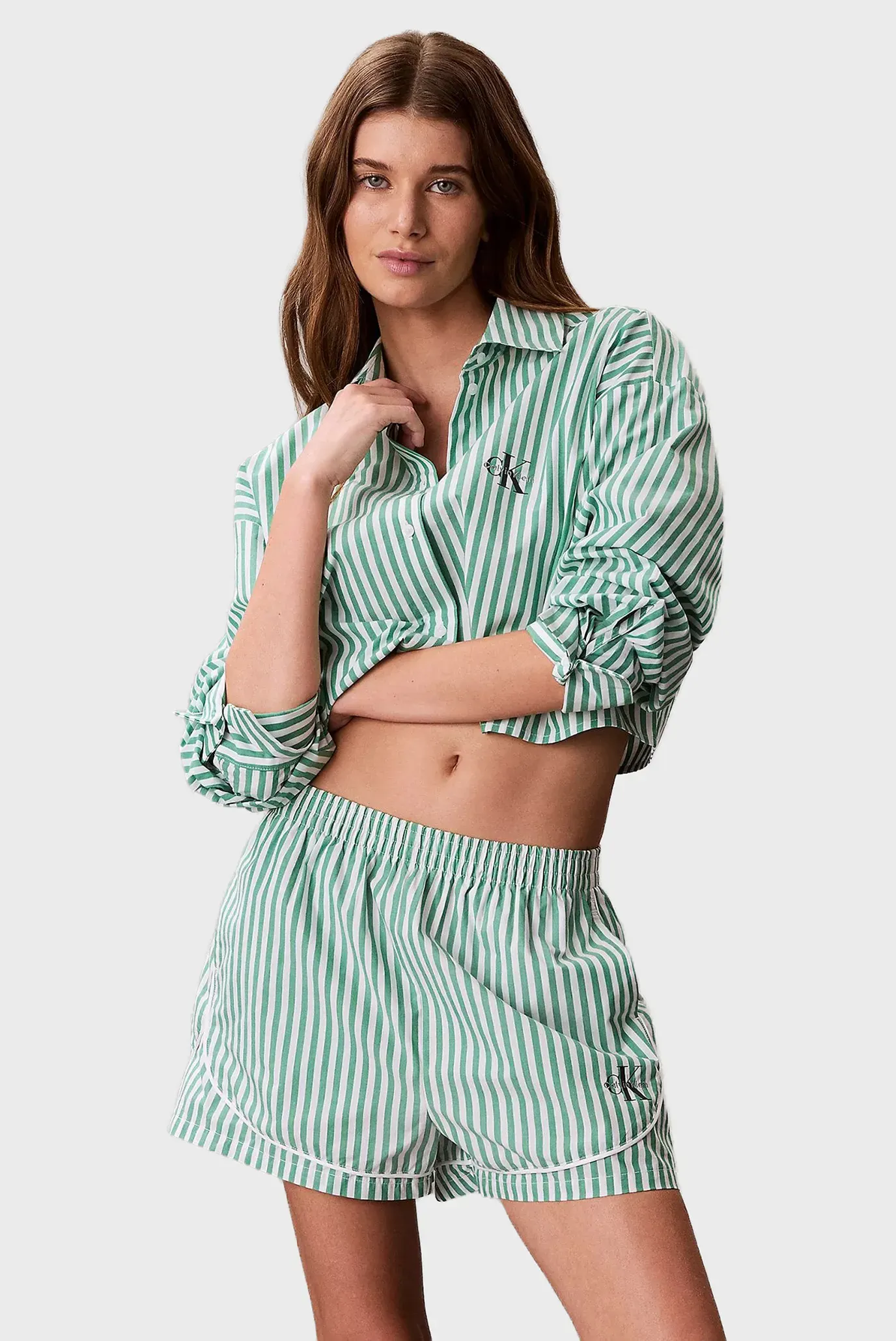 Шорты CK GRAPHIC POPLIN TRACK SHORT 6