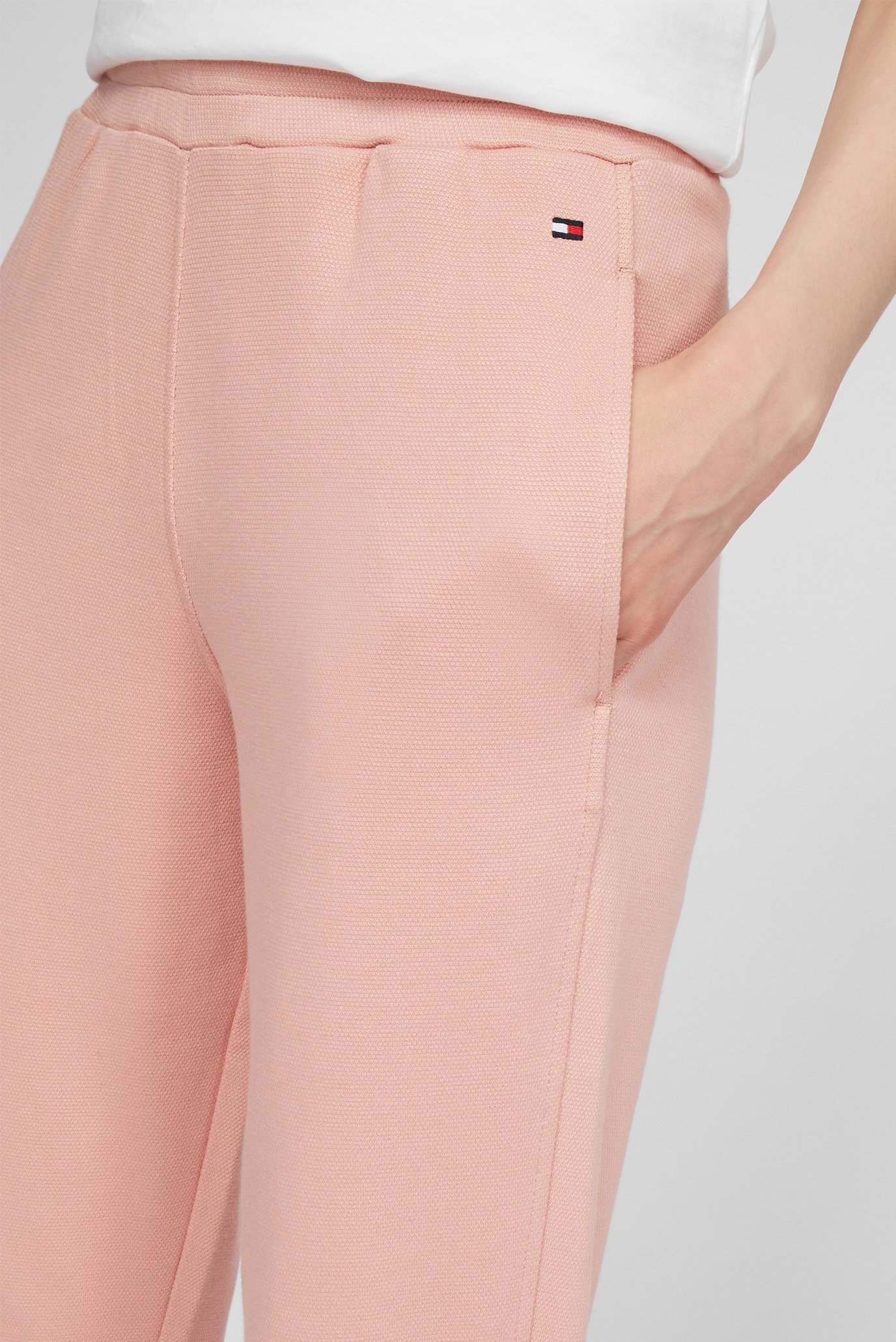 Женские пудровые спортивные брюки PIQUE TAPERED 10