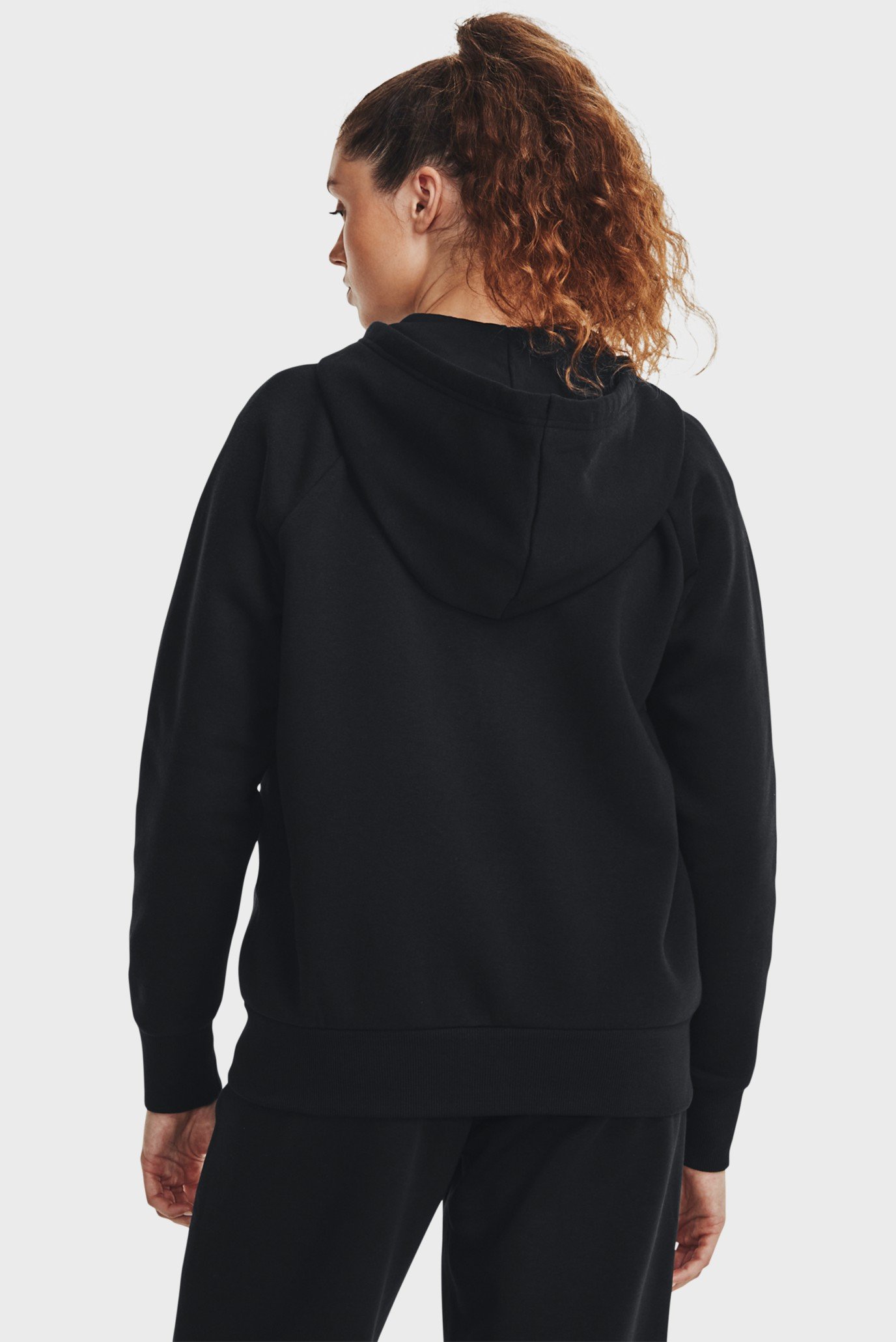 Женское черное худи UA Rival Fleece FZ Hoodie 3